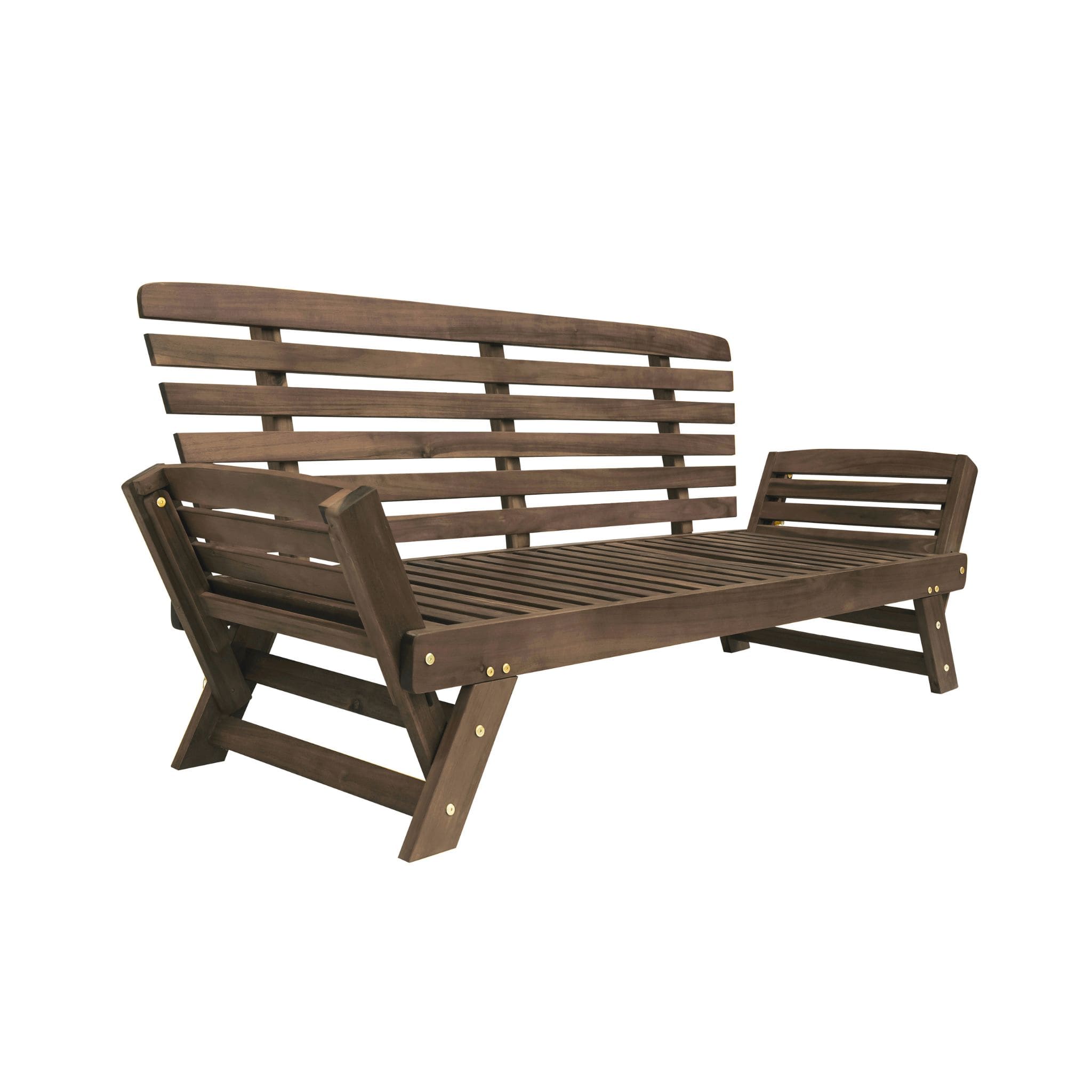 Outdoor Adjustable Wooden Patio Daybed Sofa With Cushions (SAK41345) - Energize Trek