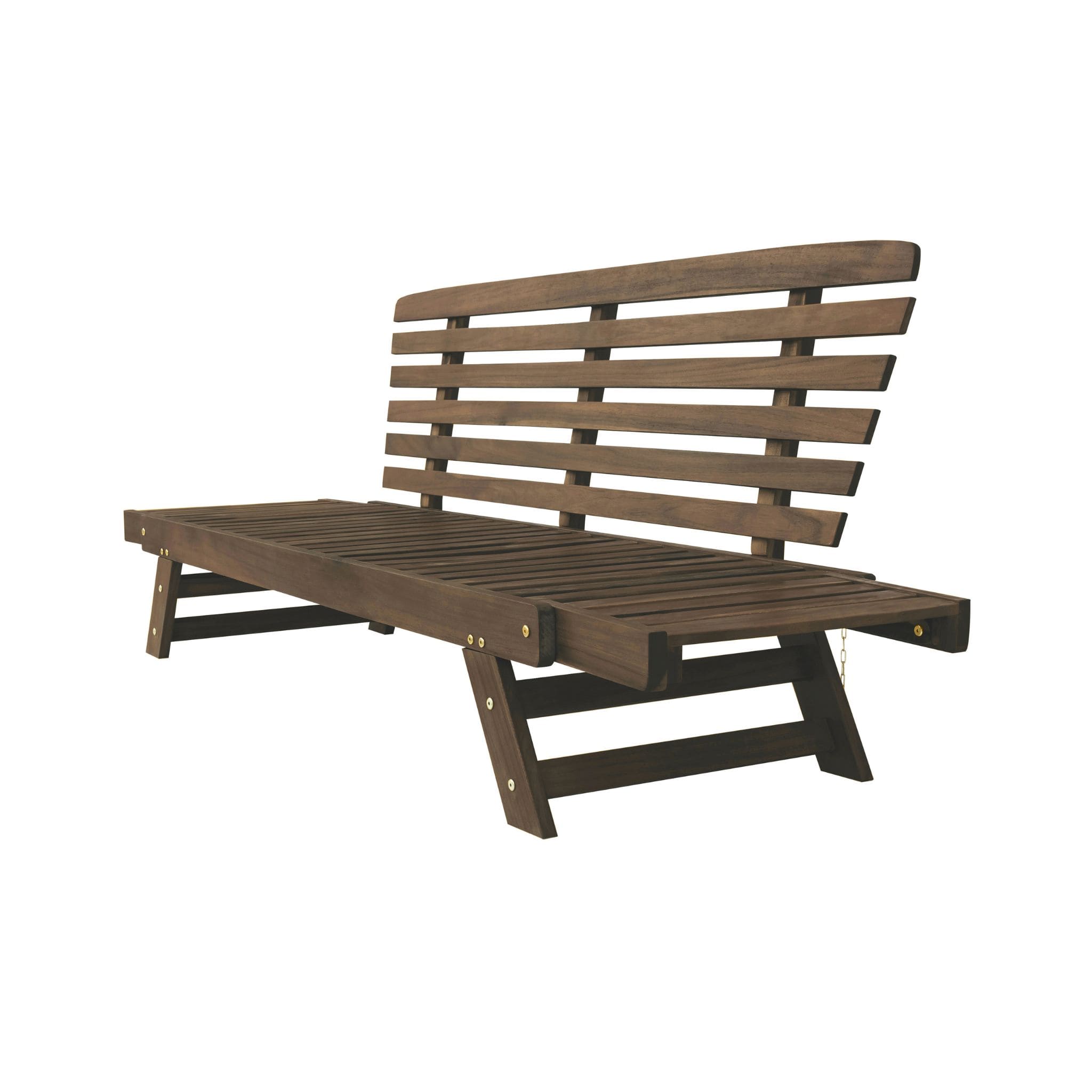 Outdoor Adjustable Wooden Patio Daybed Sofa With Cushions (SAK41345) - Energize Trek