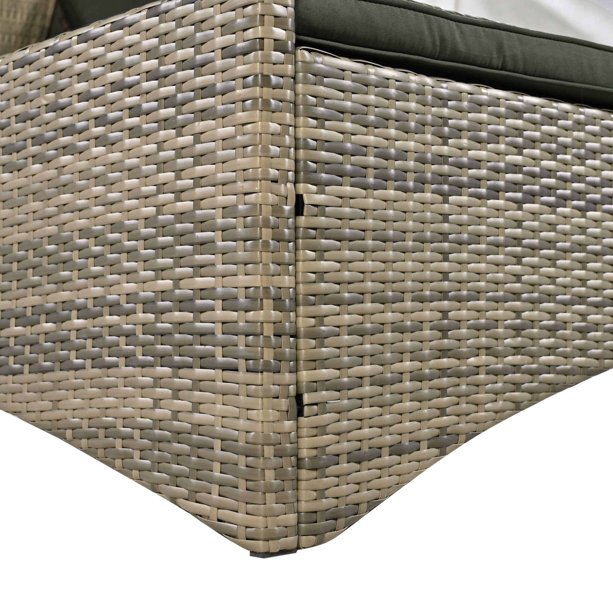 Outdoor Rattan Patio Daybed With Adjustable Backrest, Canopy Roof, Storage Box And Cup Holders (SAK54220) - Energize Trek