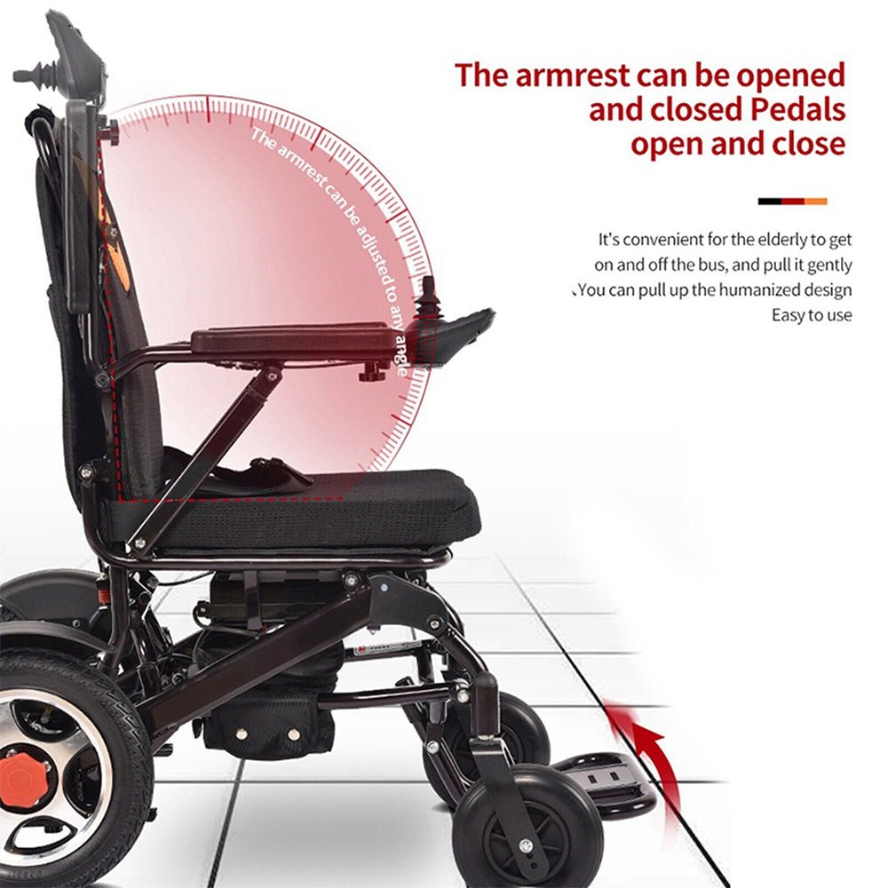 PCMOS DYW459 500W Portable Electric Lightweight Motorized Wheelchair (SAK74312) - Energize Trek