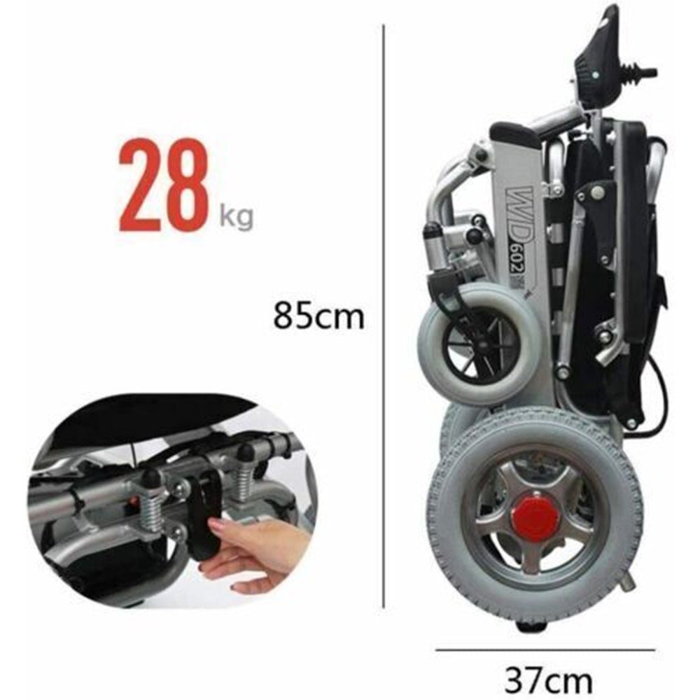 PCMOS WD602 17.5" Heavy Duty Electric Motorized Lightweight Wheelchair, 250LBS (97658124) - Energize Trek