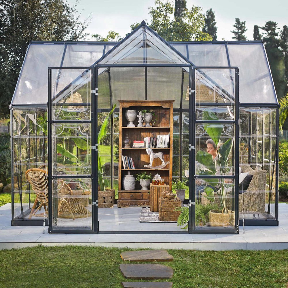 [10x12FT] Premium T-Shaped Cathedral Outdoor Walk-In Greenhouse And Solarium (91364285) - Energize Trek