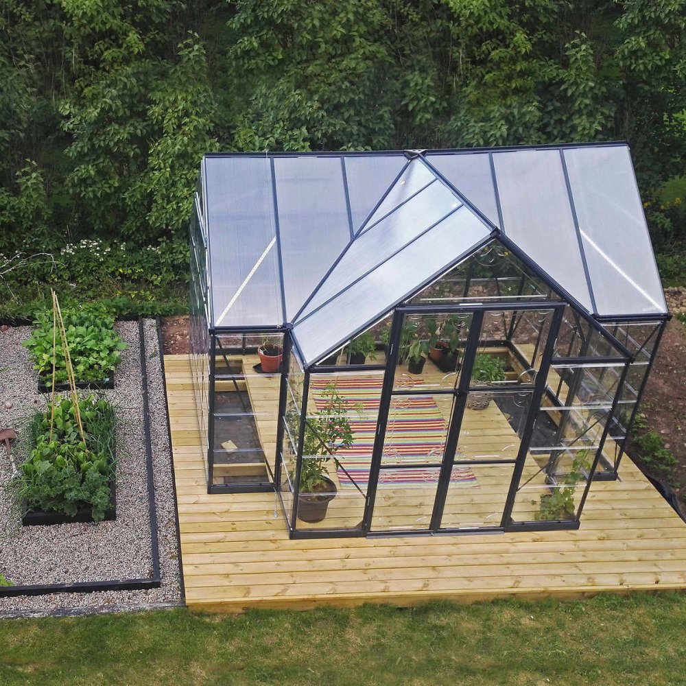 [10x12FT] Premium T-Shaped Cathedral Outdoor Walk-In Greenhouse And Solarium (91364285) - Energize Trek