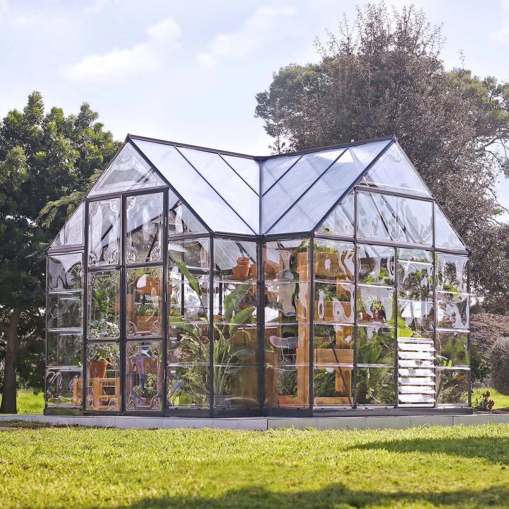 [10x12FT] Premium T-Shaped Cathedral Outdoor Walk-In Greenhouse And Solarium (91364285) - Energize Trek