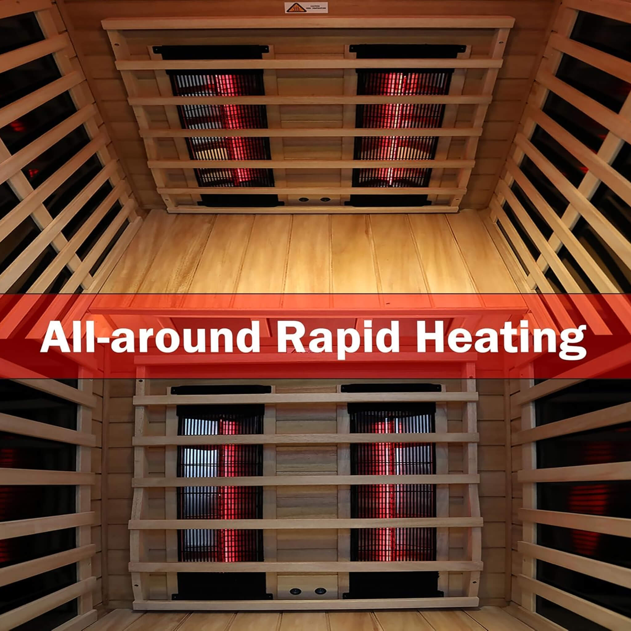 Deluxe 2-Person Outdoor Mahogany Low EMF Far Infrared Sauna With Bluetooth Audio And LED Lights (SAK83719) - Energize Trek