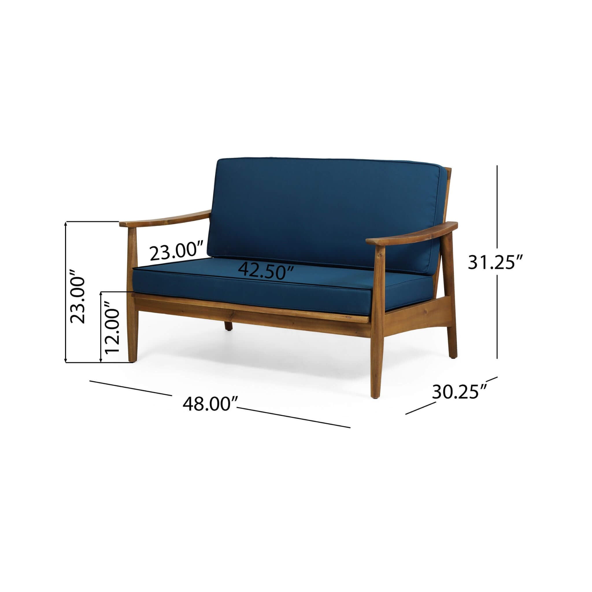 Premium 4-Piece Wooden Outdoor Patio Conversation Seating Set With Cushions (SAK31469) - Energize Trek