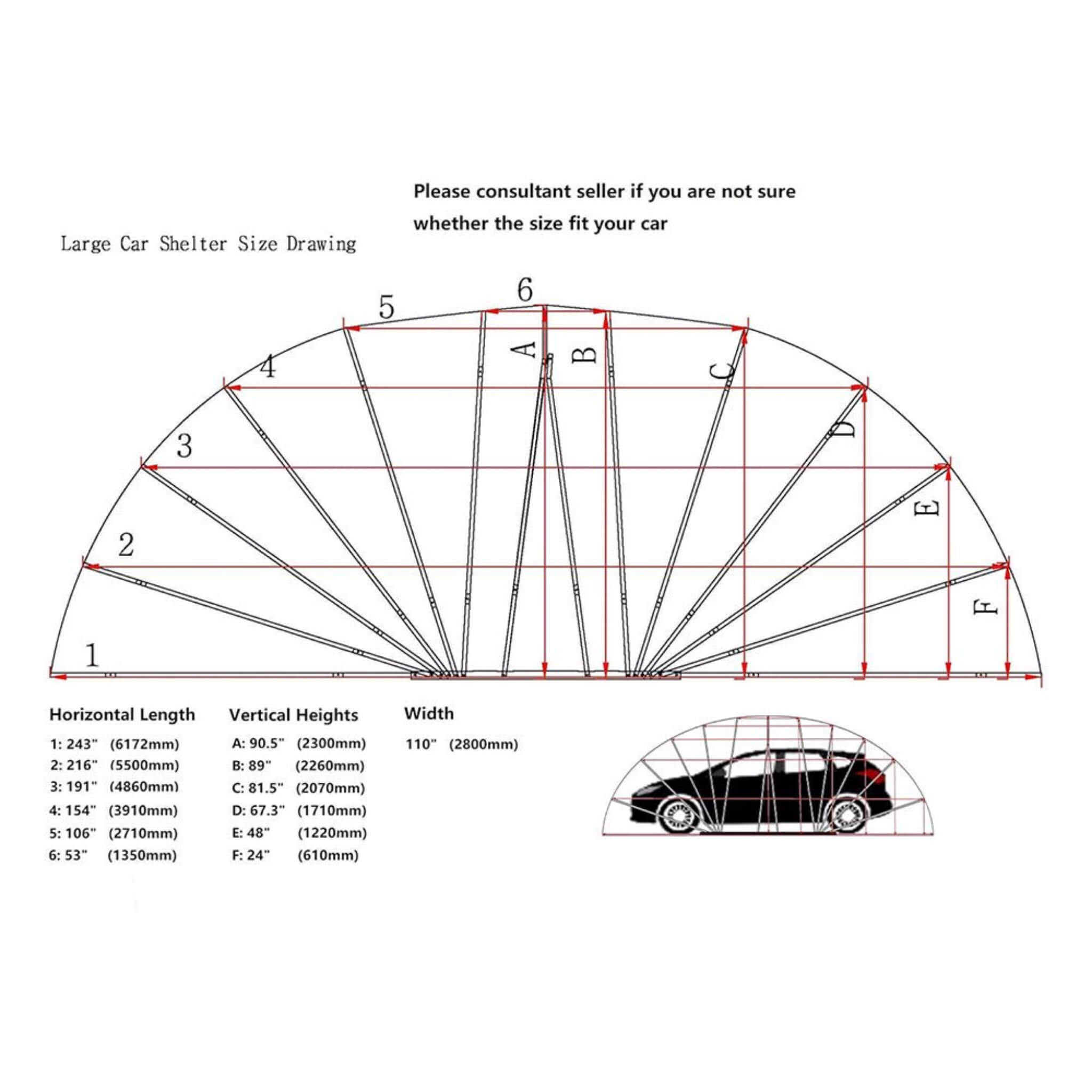 [09x20FT] Premium All-Weather Retractable Steel Frame Carport Canopy For Cars & SUVs (SAK41385) - Energize Trek
