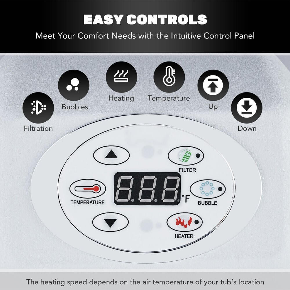 Premium Blow Up 6 Person Sauna Pool Hot Tub With 130 Jets, 7FT (SAK63510) - Energize Trek