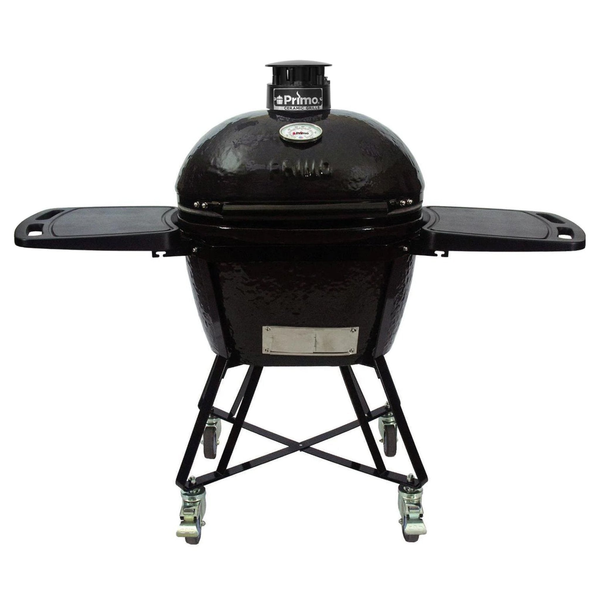 Primo Oval Large 300 All-In-One Ceramic Kamado Grill W/ Cradle, Side Shelves & Stainless Steel Grates [PGCLGC] (SAK21293) - Energize Trek