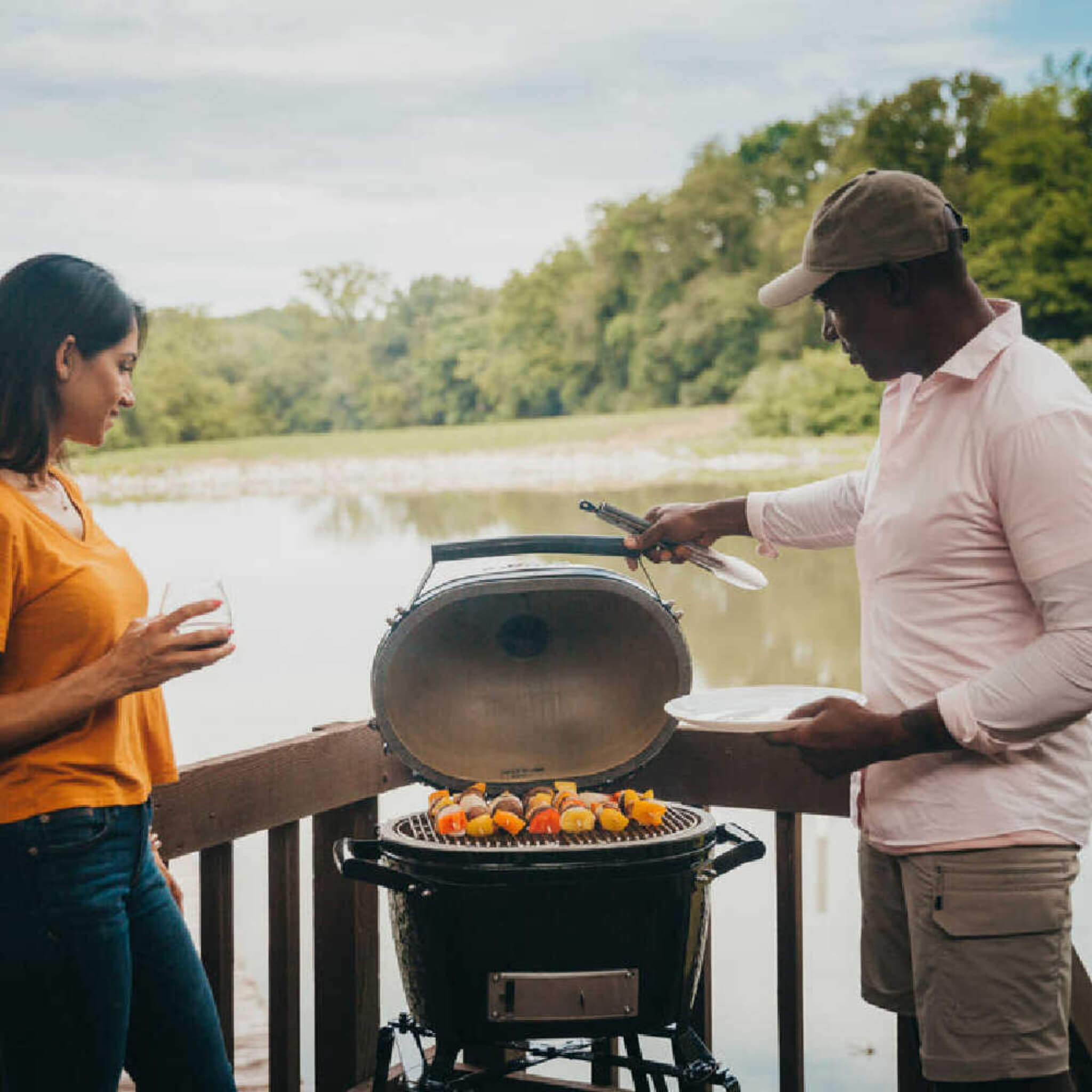 Primo Oval XXL Black Ceramic Kamado Charcoal Grill [PGCXXLH] (SAK25674) - Energize Trek