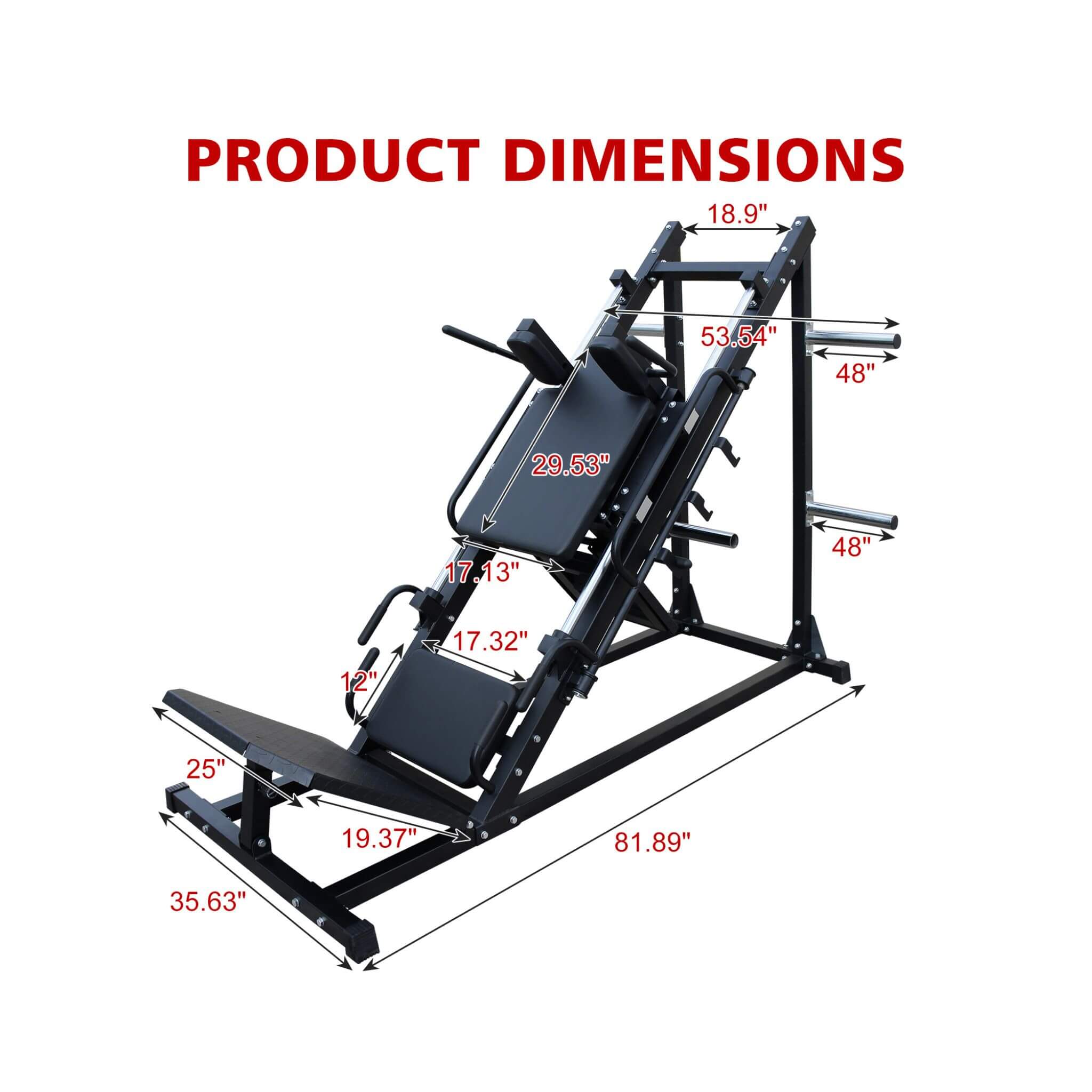 Professional Adjustable Leg Press Hack Squat Machine For Home Gyms (SAK74330) - Energize Trek