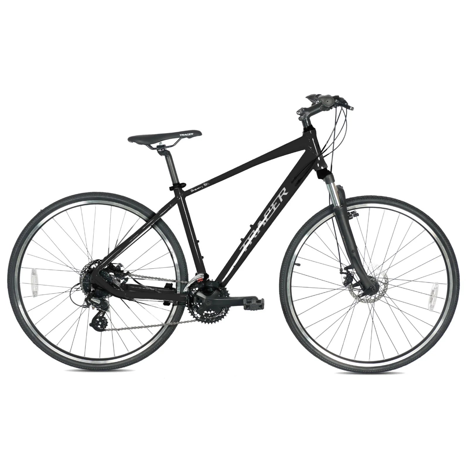 racer Bravery DX (UPC: 755532047992), 700C Hybrid Bikes 24-Spees Alloy Frame-450mm Alloy Suspension Fork Disc Brake Shimano Altus RD-M310 8-Speed - Energize Trek
