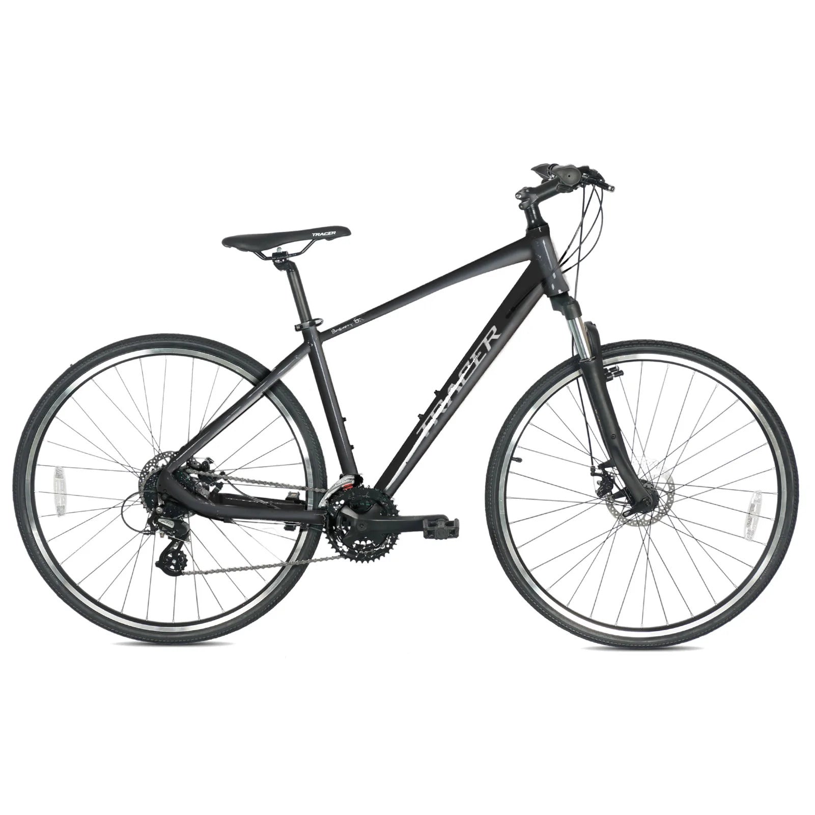 racer Bravery DX (UPC: 755532047992), 700C Hybrid Bikes 24-Spees Alloy Frame-450mm Alloy Suspension Fork Disc Brake Shimano Altus RD-M310 8-Speed - Energize Trek