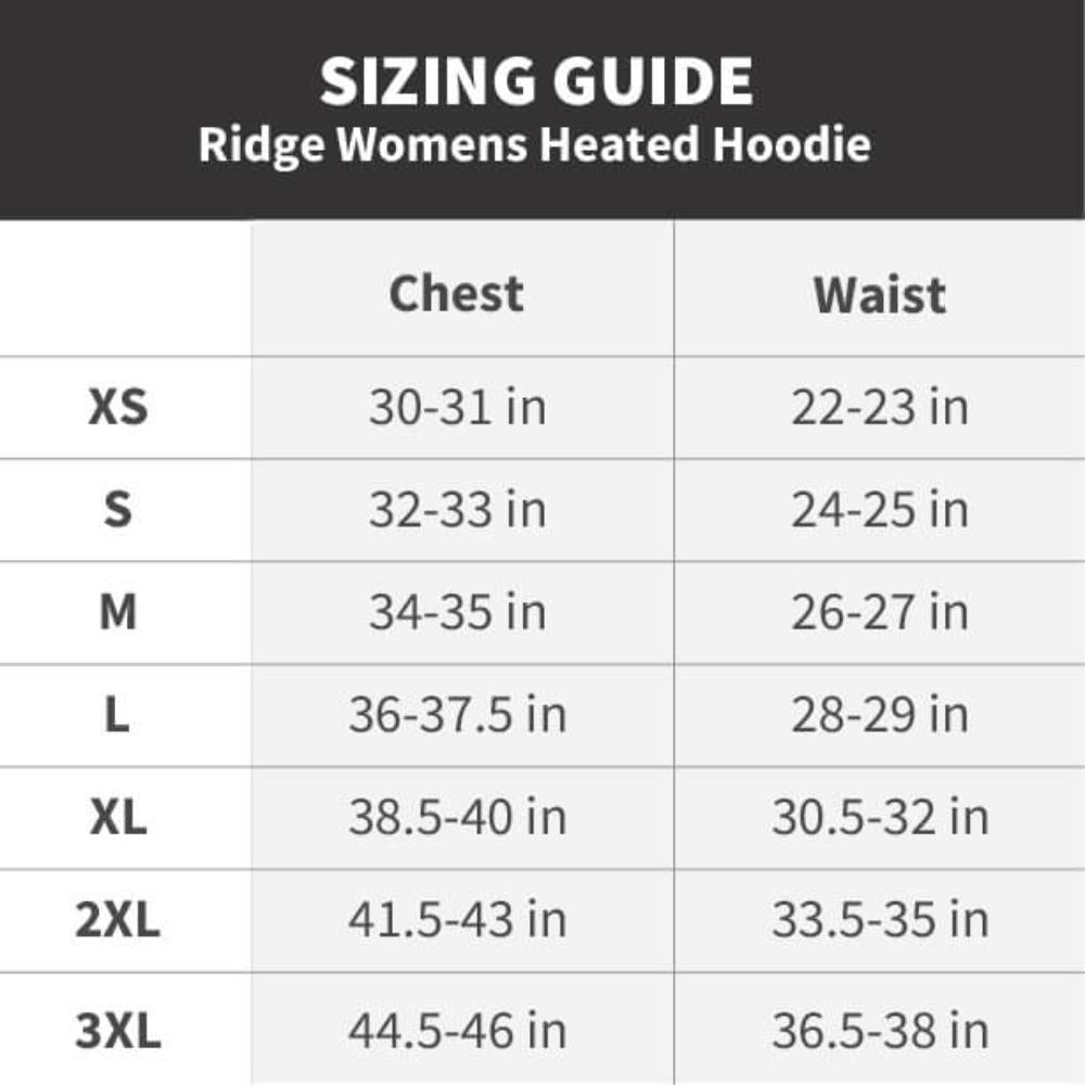 Ridge Womens Heated Hoodie - Energize Trek