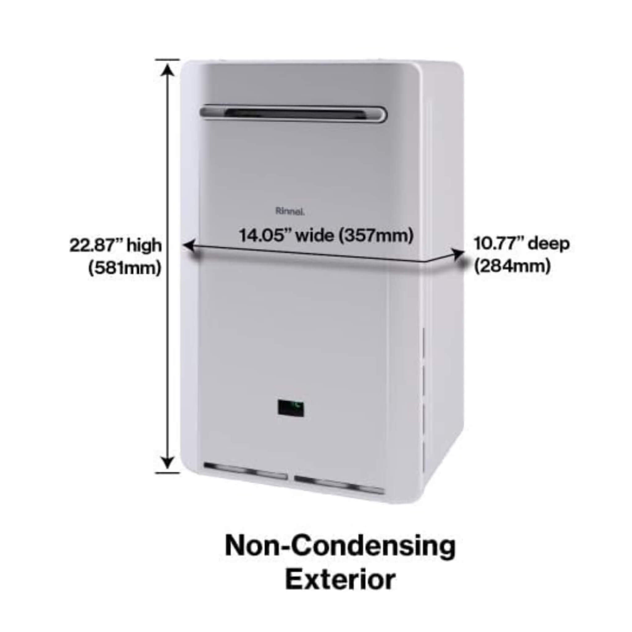 Rinnai 8.5 GPM Indoor 180K BTU Non Condensing Tankless Water Heater [351-RE180IN] (SAK39176) - Energize Trek