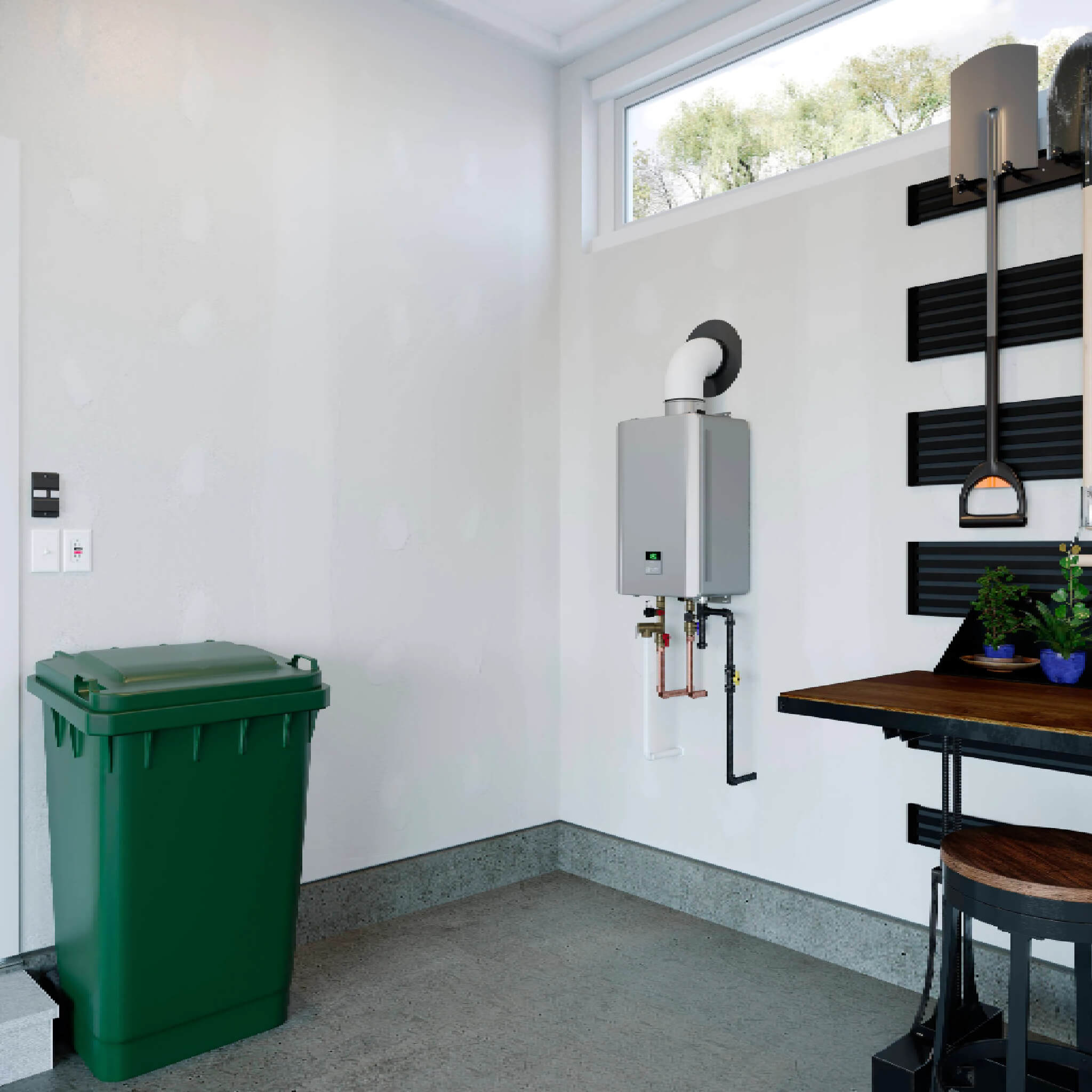 Rinnai HE+ Series 9.8 GPM External High Efficiency Non Condensing Tankless Water Heater [351-RL94IP] (SAK93574) - Energize Trek