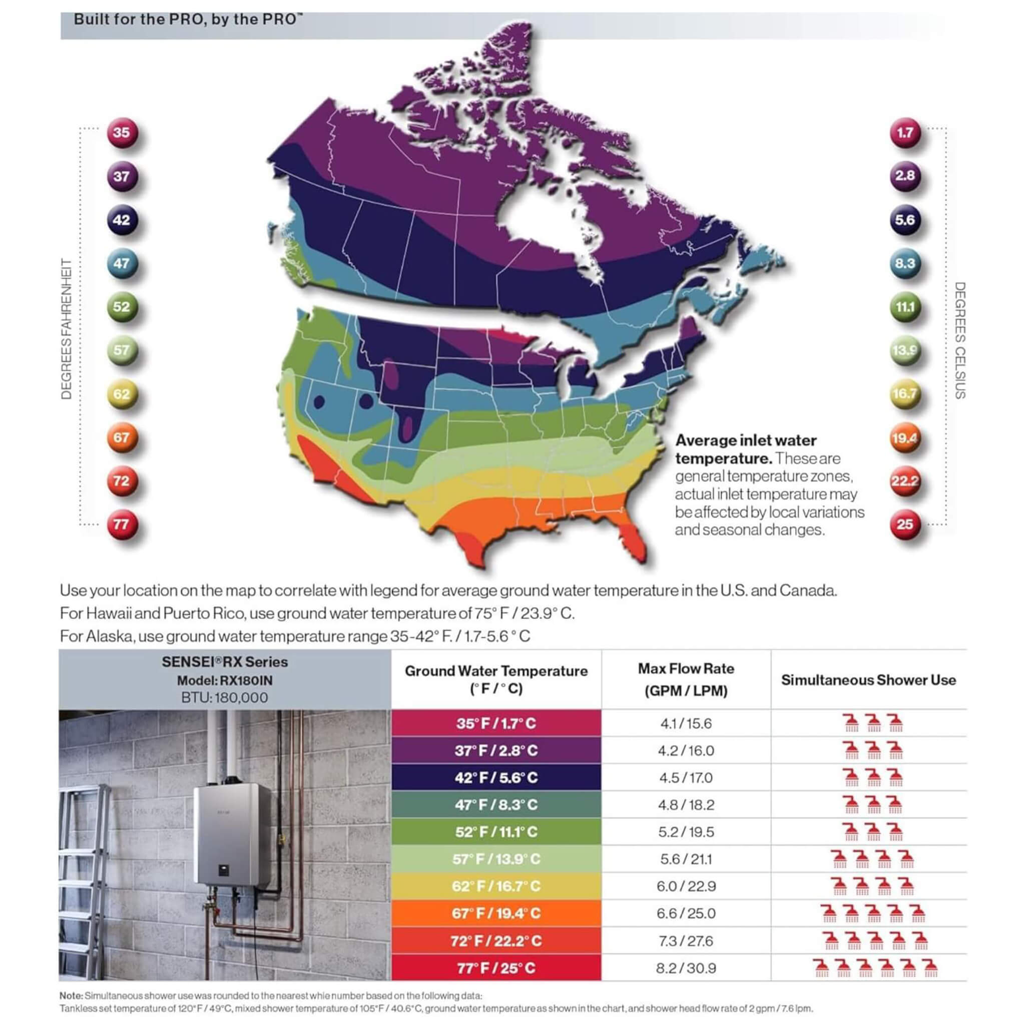 Rinnai Sensei 10 GPM 180K BTU Condensing Tankless Water Heater With Rinnai Central App [351-RX180IN] (SAK82514) - Energize Trek