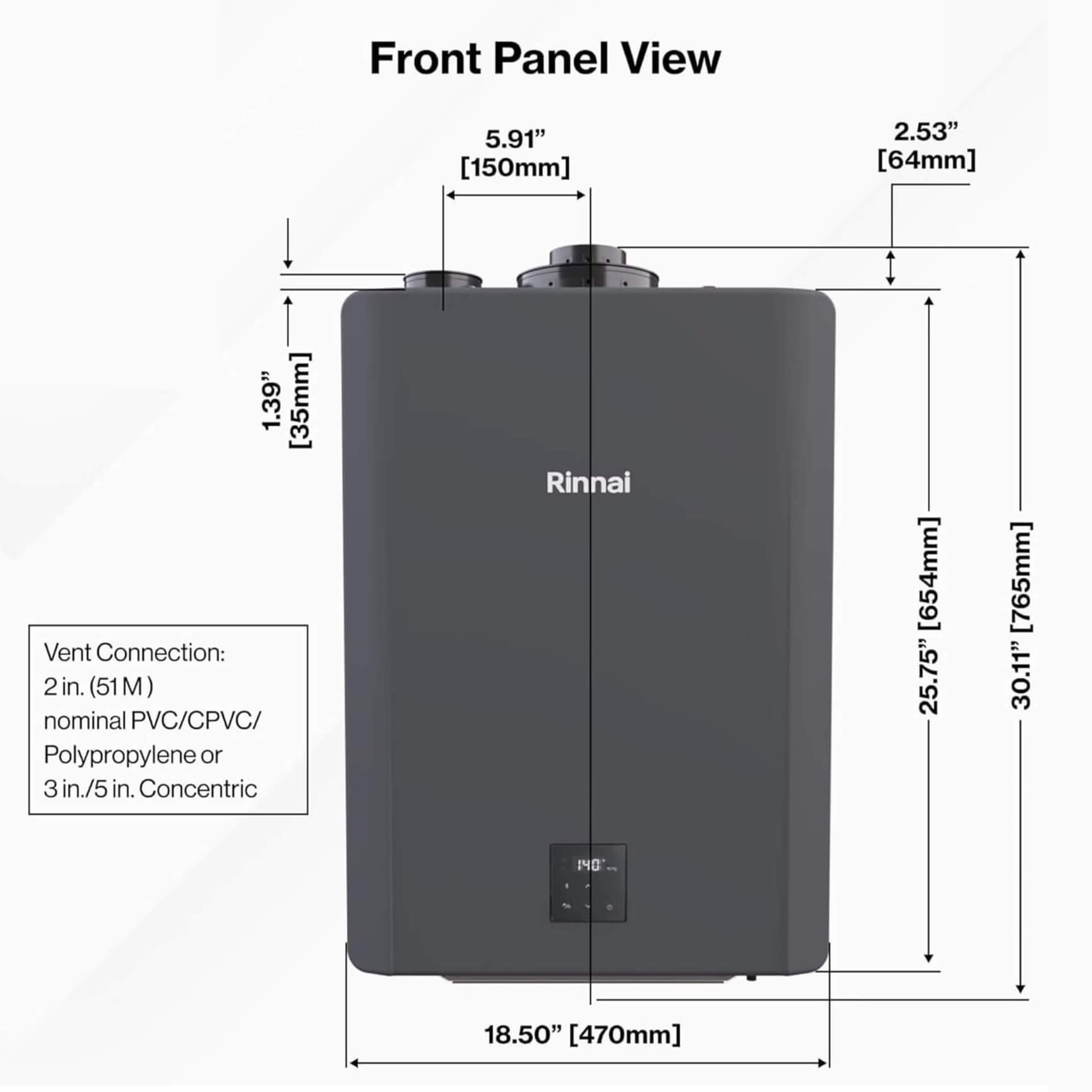 Rinnai Sensei CX 11 GPM Commercial High Efficiency Tankless Water Heater [351-CX199IN] (SAK75016) - Energize Trek