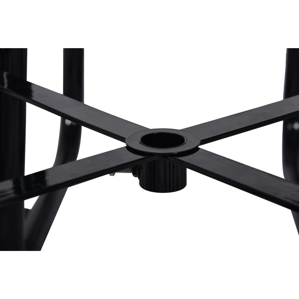 Large 46" Stylish Square Steel Picnic Table W/ Thermoplastic Coating & Umbrella Hole (SAK90547) - Energize Trek