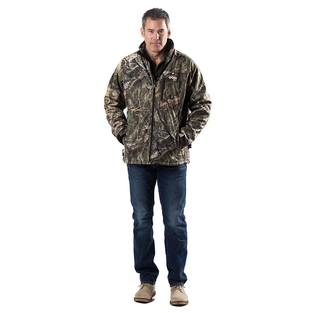 Sahara Heated Hunting Jacket - Mossy Oak Camo - Energize Trek