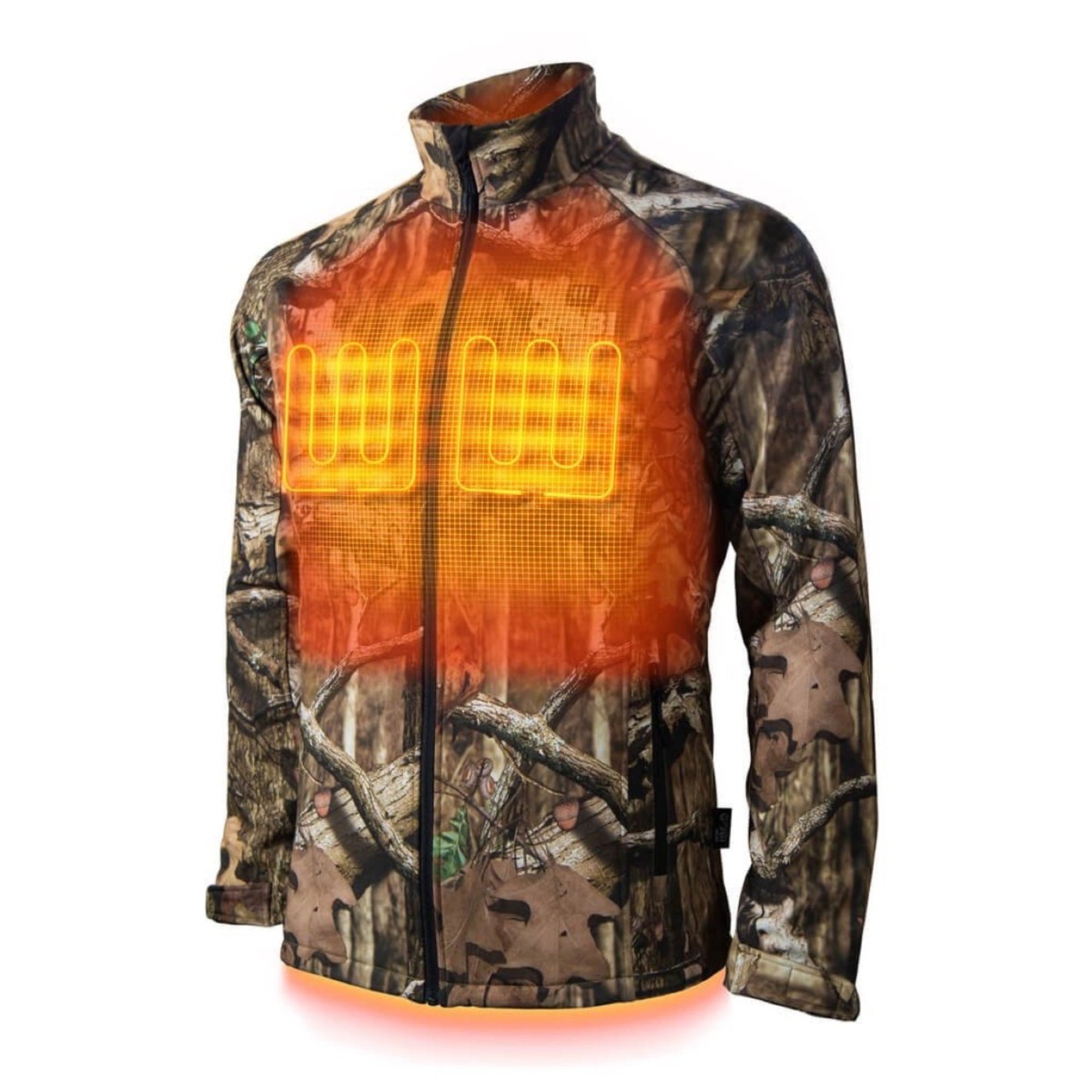 Sahara Heated Hunting Jacket - Mossy Oak Camo - Energize Trek