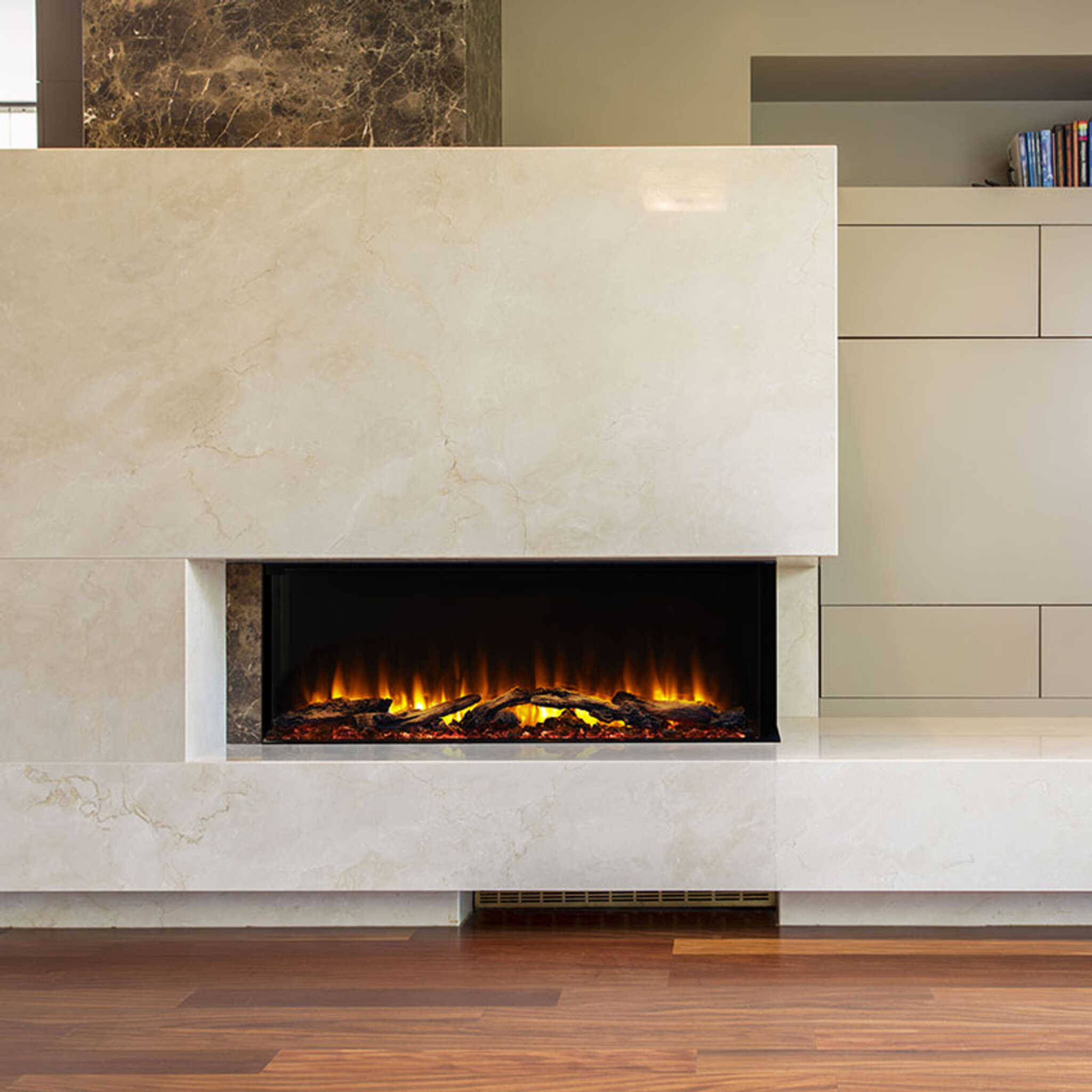 Simplifire Scion Trinity 3-Side Linear Electric Fireplace [SF-SCT55/43-BK] (SAK93620) - Energize Trek