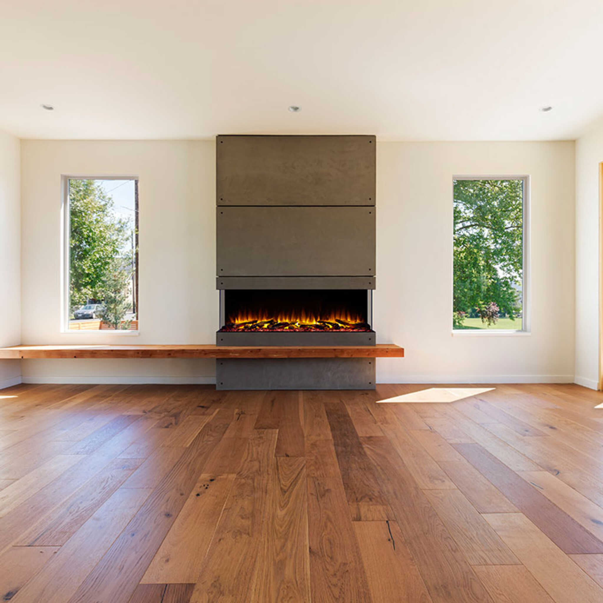 Simplifire Scion Trinity 3-Side Linear Electric Fireplace [SF-SCT55/43-BK] (SAK93620) - Energize Trek