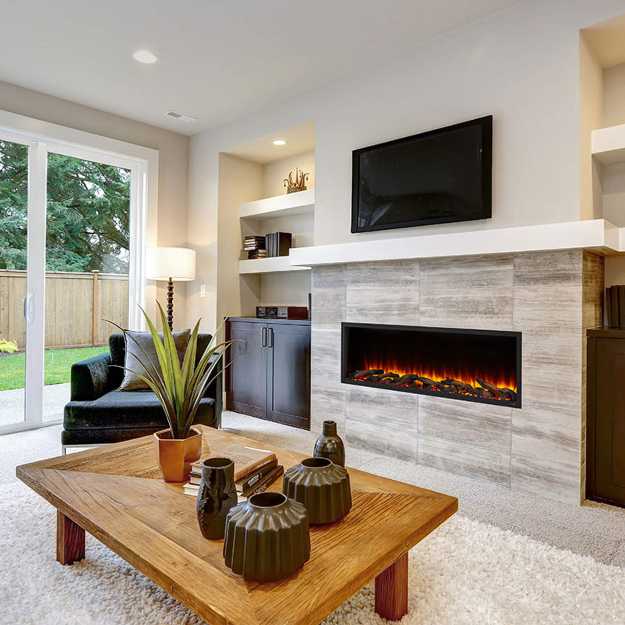 Simplifire Scion Clean Face Linear Electric Fireplace [SF-SC43/78-BK] (SAK76785) - Energize Trek