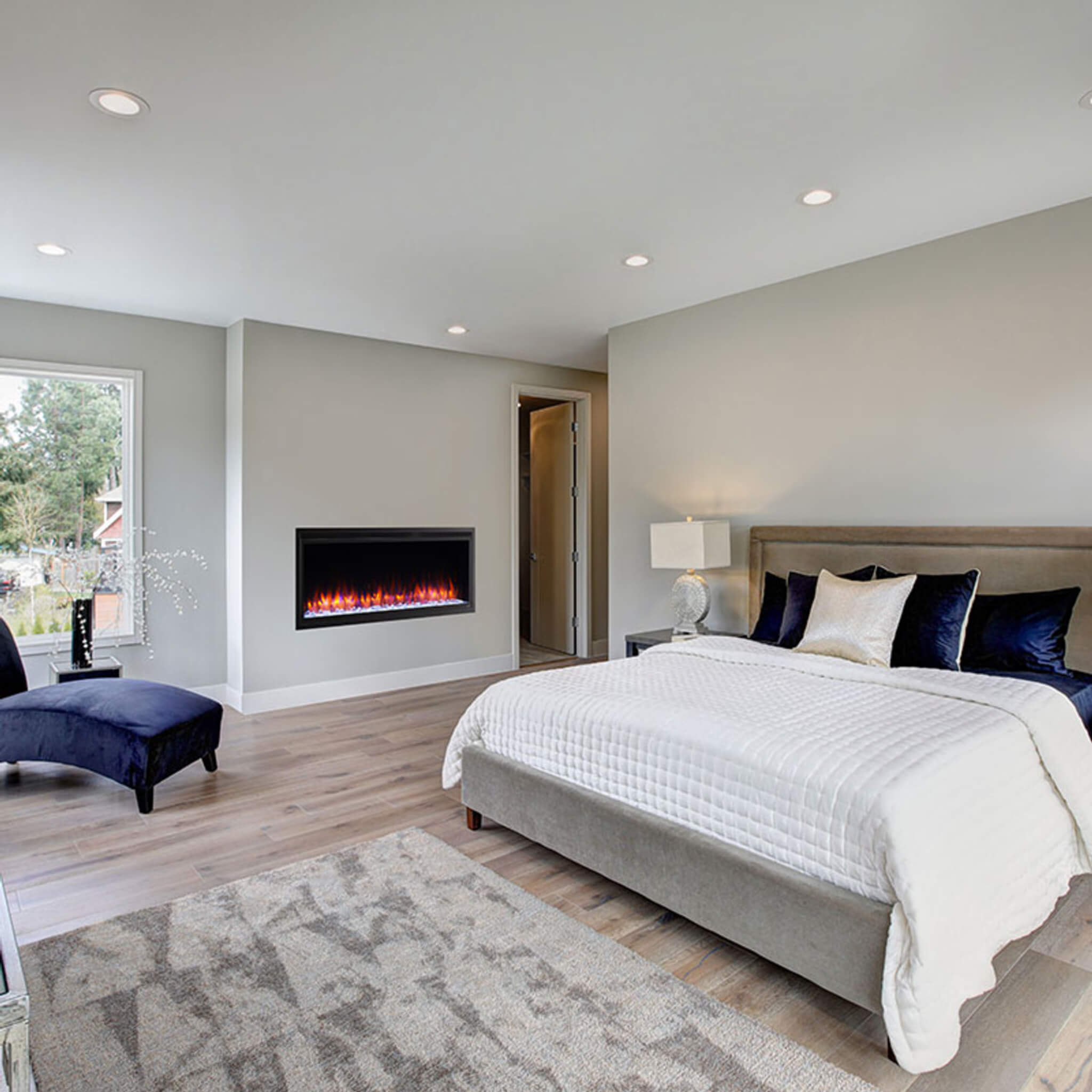 Simplifire Allusion Platinum Recessed Linear Electric Fireplace [SF-ALLP50/60/72-BK] (SAK96415) - Energize Trek