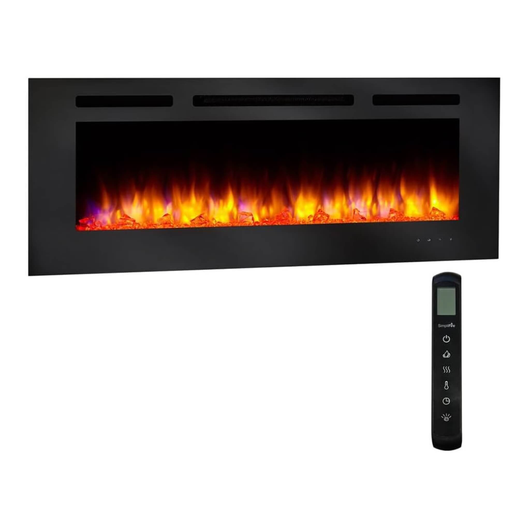 Simplifire Allusion Recessed Linear Electric Fireplace [SF-ALL48/50/60-BK] (SAK13256) - Energize Trek