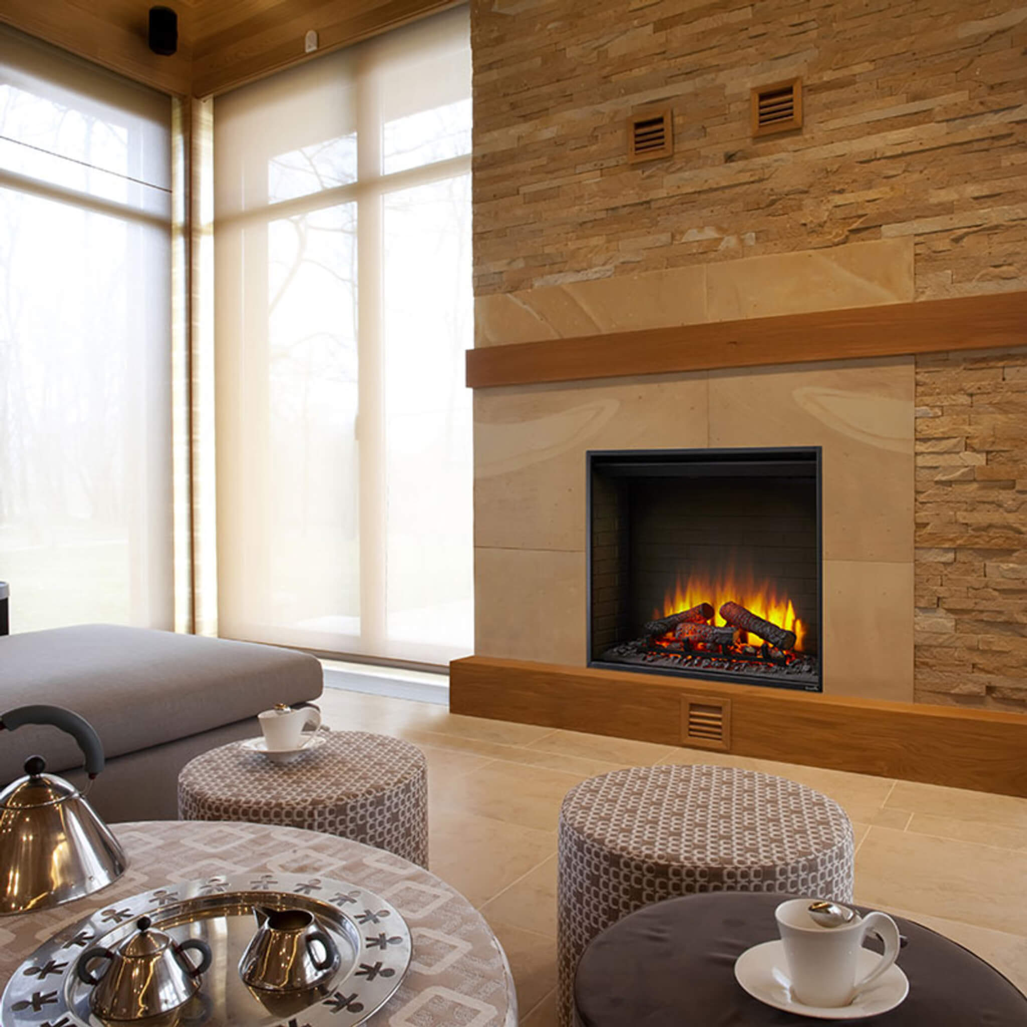 Simplifire Built-In Traditional Electric Fireplace [SF-BI36-EB] (SAK19539) - Energize Trek