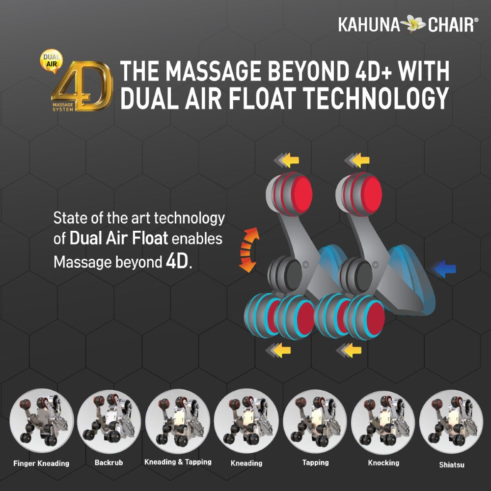 Kahuna Chair SM-9300 Premium 4D Massage Chair with Body Scan & Dual Heating - Energize Trek