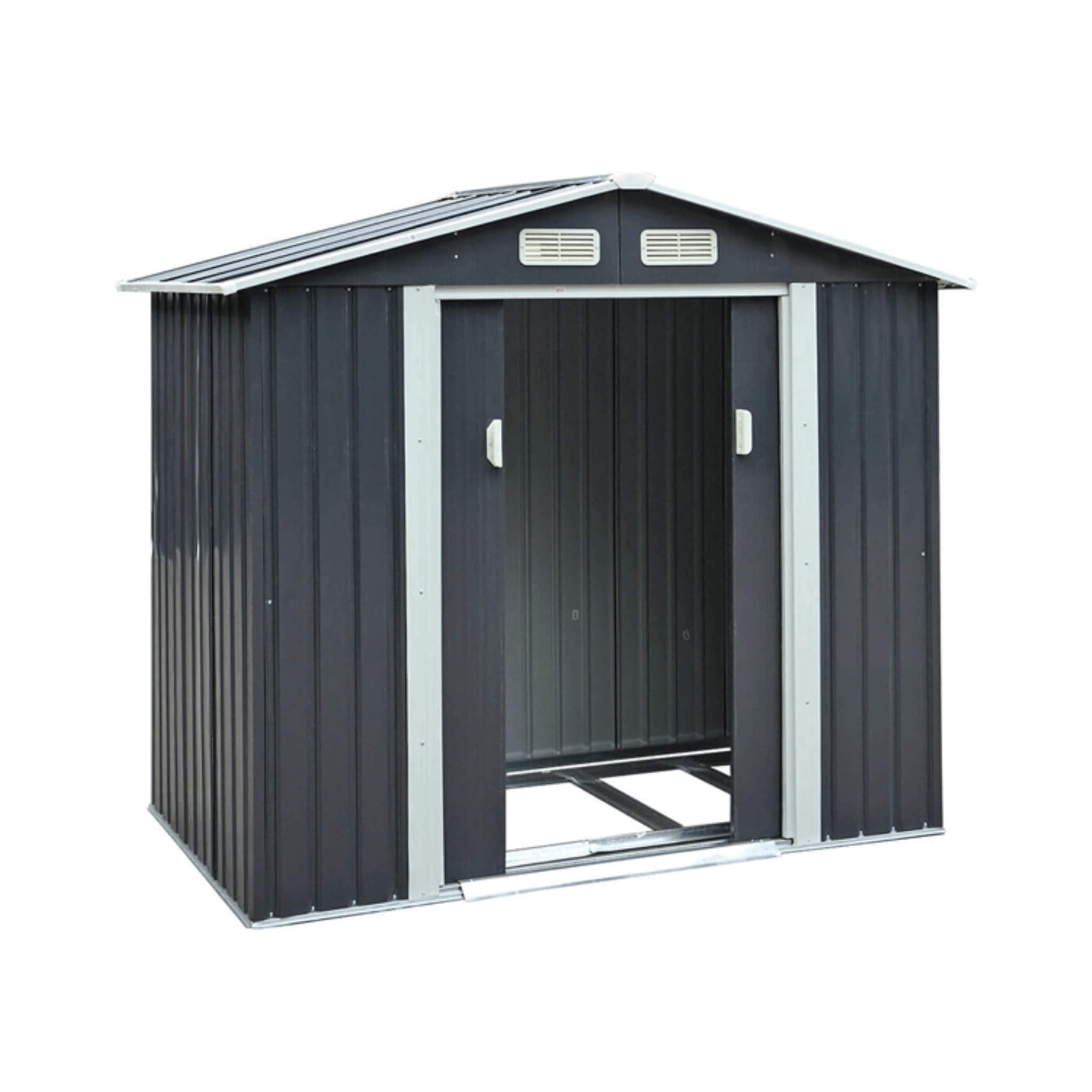 [04X07FT] Small Outdoor Garden Backyard Storage Tool Shed W/ Sliding Door (SAK59938) - Energize Trek