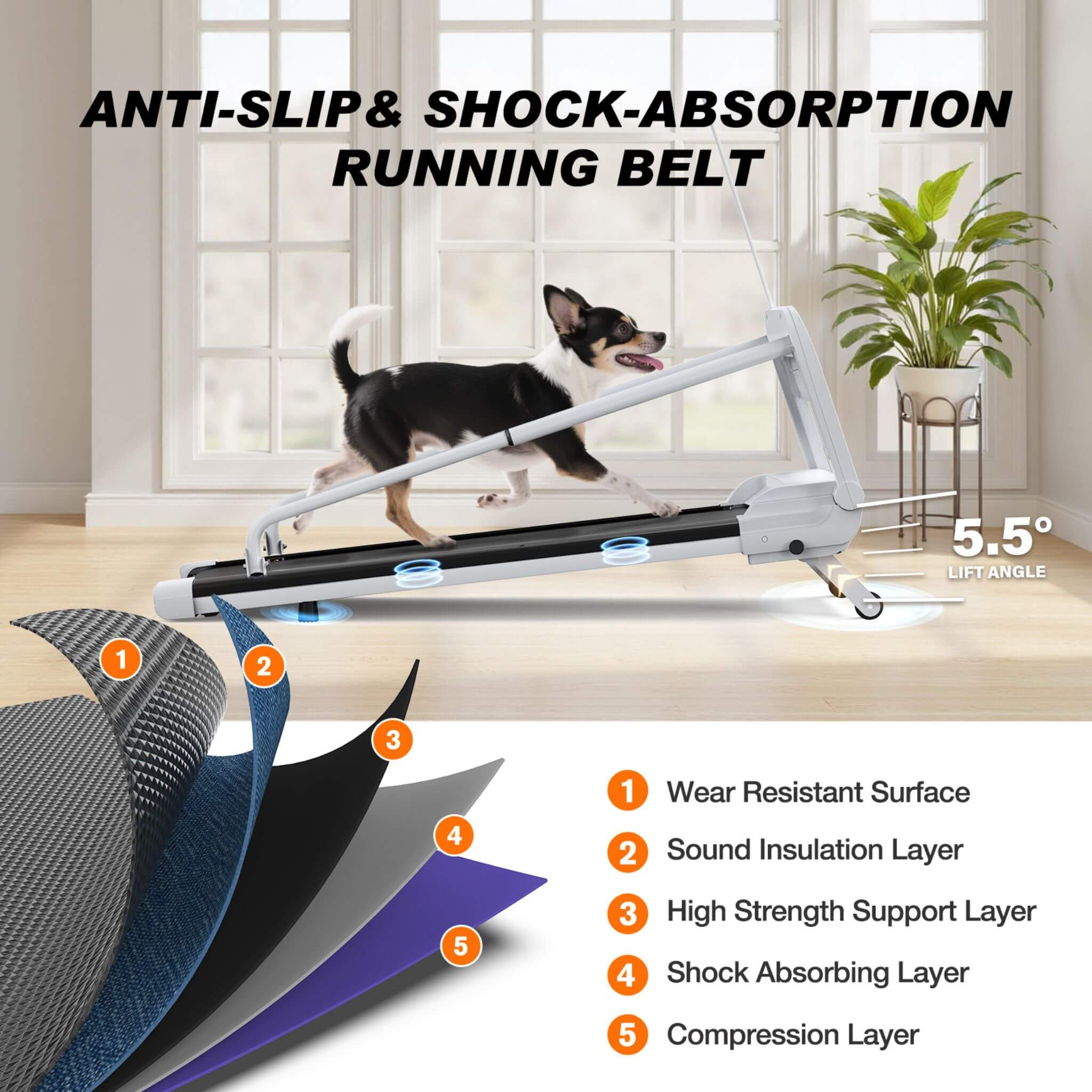 Smart Pet Treadmill With Adjustable Speed For Small And Medium Dogs (SAK72537) - Energize Trek