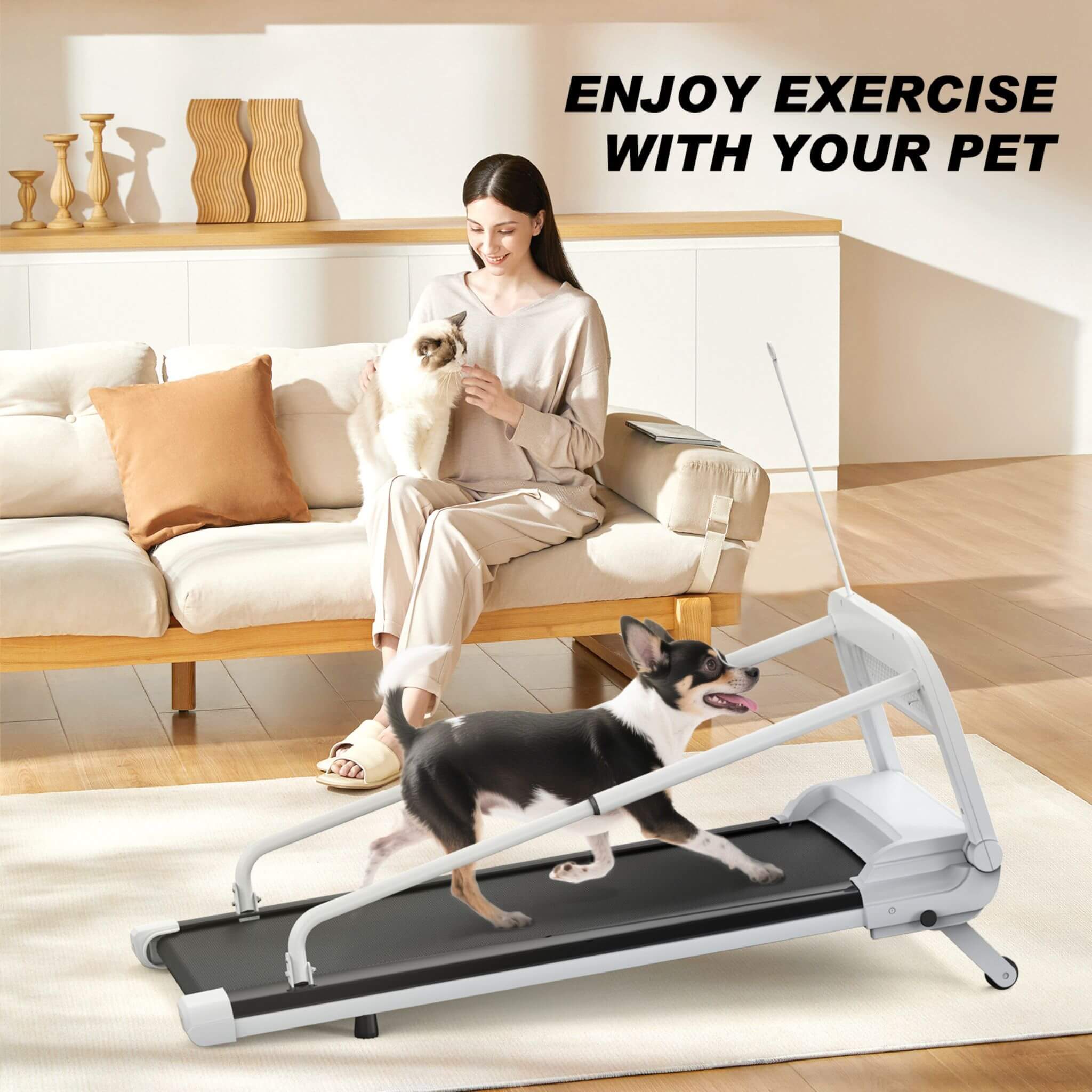 Smart Pet Treadmill With Adjustable Speed For Small And Medium Dogs (SAK72537) - Energize Trek