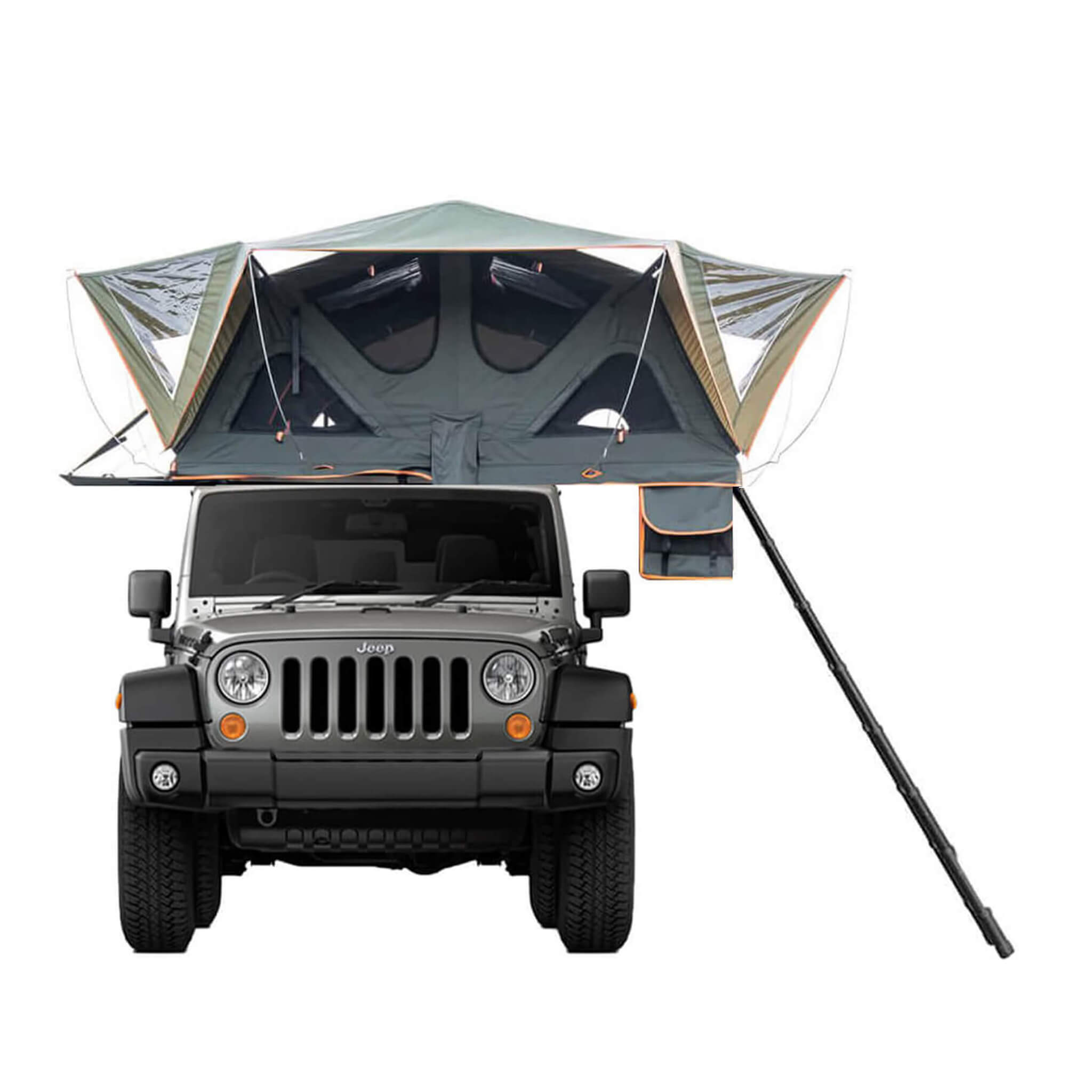 Naturnest Andromeda Green Soft Shell Rooftop Tent With Large Panoramic Skylight & YKK Doors (SAK50612) - Energize Trek