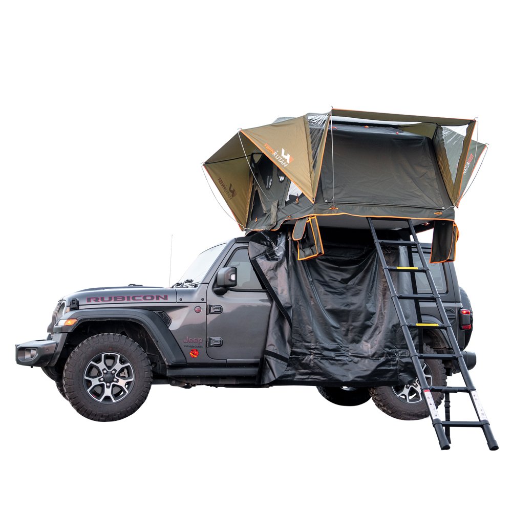 Naturnest Andromeda Green Soft Shell Rooftop Tent With Large Panoramic Skylight & YKK Doors (SAK50612) - Energize Trek