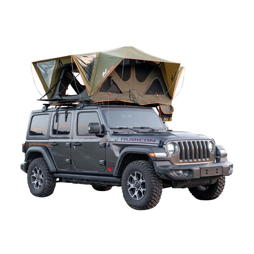Naturnest Andromeda Green Soft Shell Rooftop Tent With Large Panoramic Skylight & YKK Doors (SAK50612) - Energize Trek