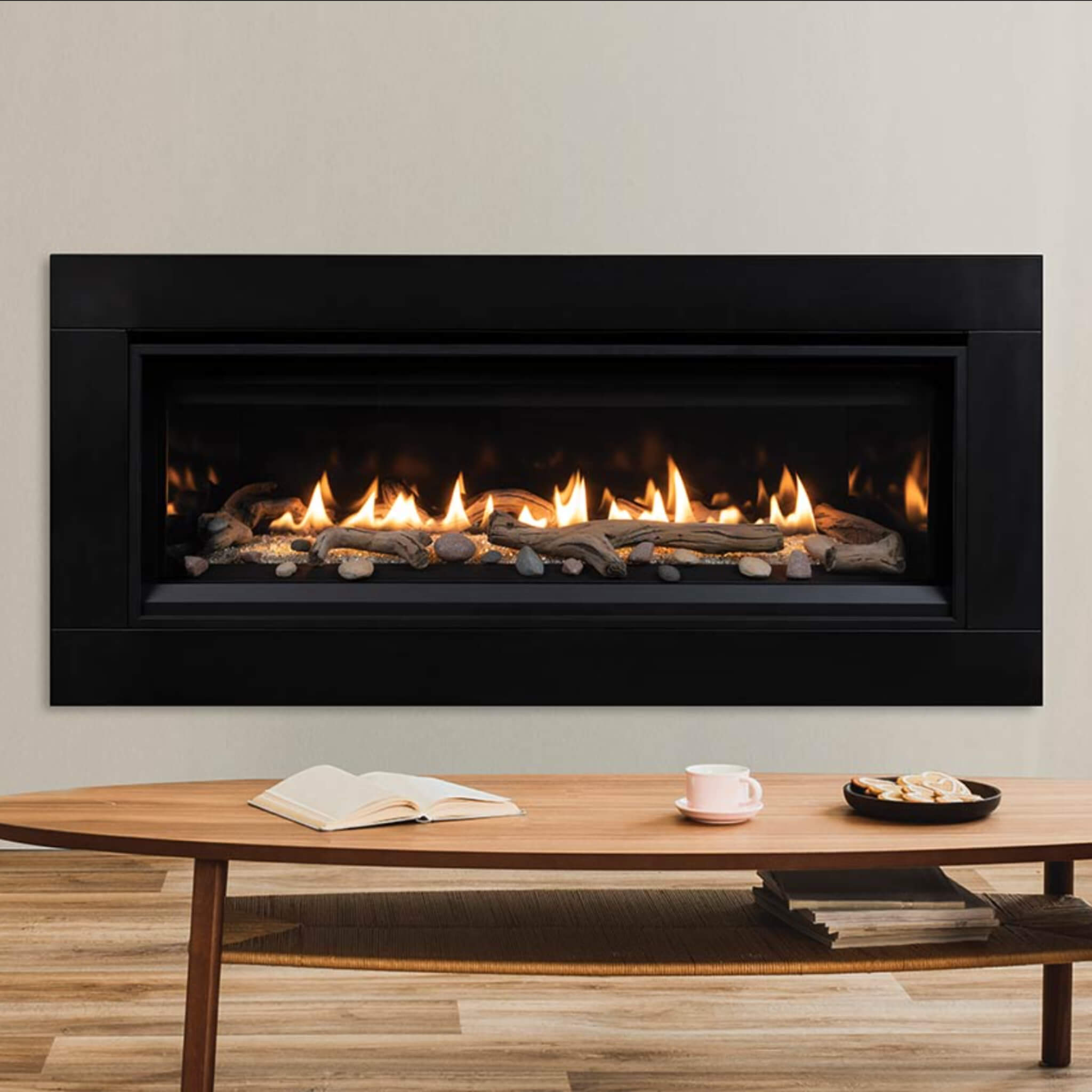 Superior Fireplaces 55" Linear 28K BTU Direct Vent Gas Fireplace With Blower And Remote Control [DRL3555TEN] (SAK26791) - Energize Trek