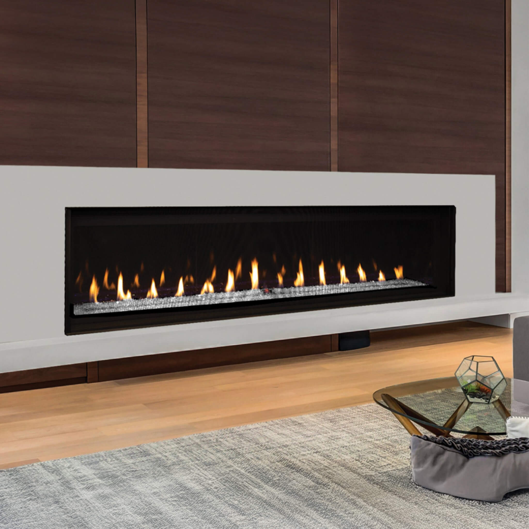 Superior Fireplaces 84" Linear Direct Vent Electric Ignition Fireplace With Screen Barrier [DRL6084TEN] (SAK15198) - Energize Trek