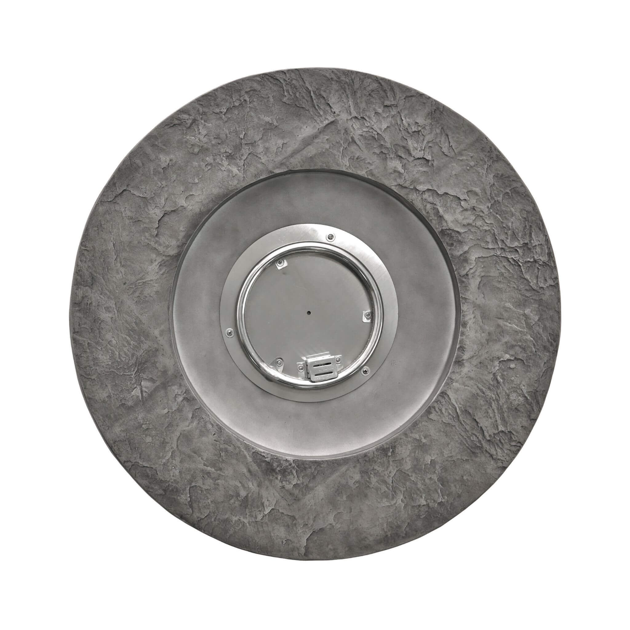 32" Transitional Outdoor Concrete Round Propane Fire Pit Table, Gray (SAK48268) - Energize Trek