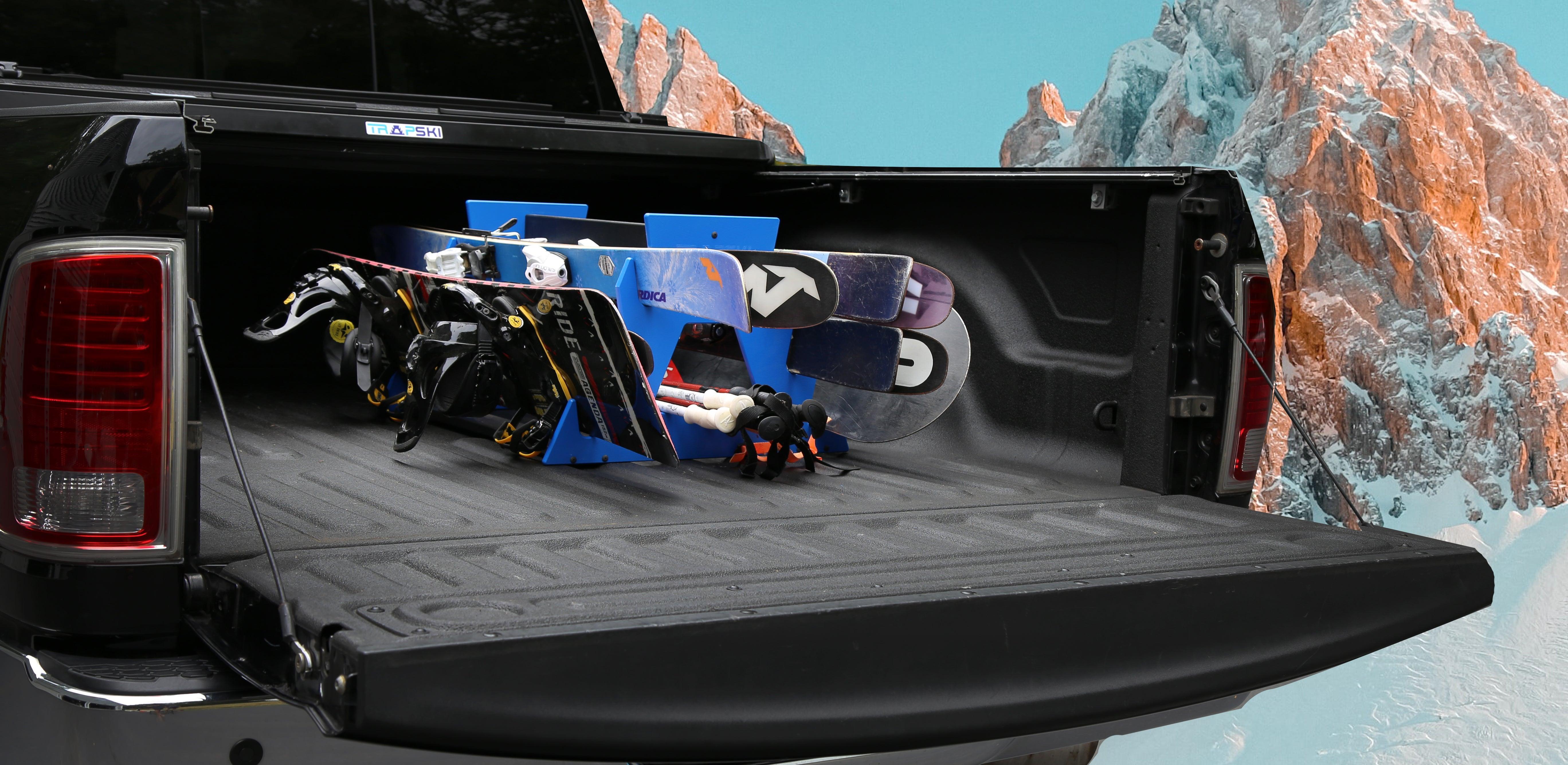TRAPSKI SIX PACK Mobile All Mountain Ski and Standard Stance Snowboard Rack - Energize Trek