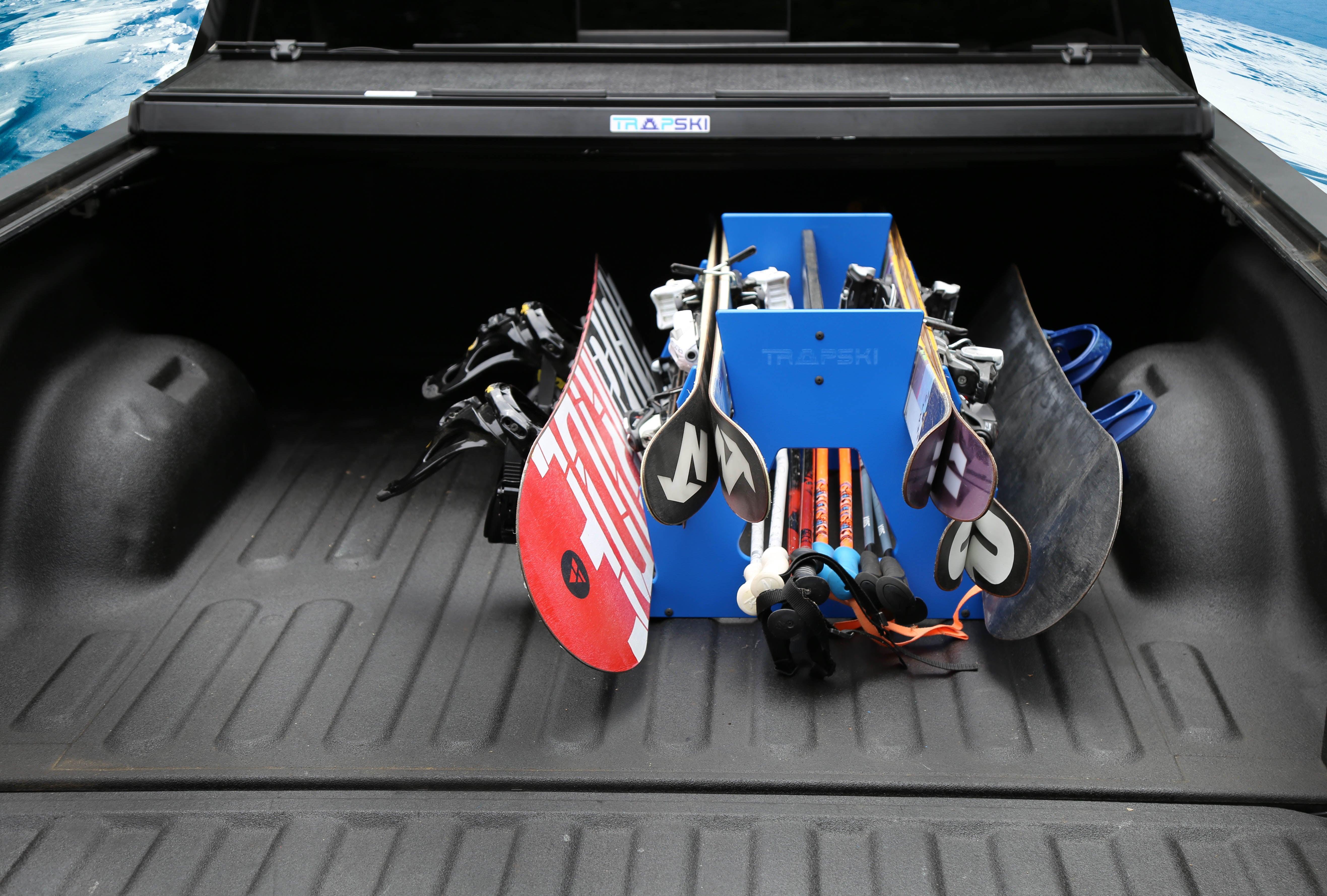TRAPSKI SIX PACK Mobile All Mountain Ski and Standard Stance Snowboard Rack - Energize Trek