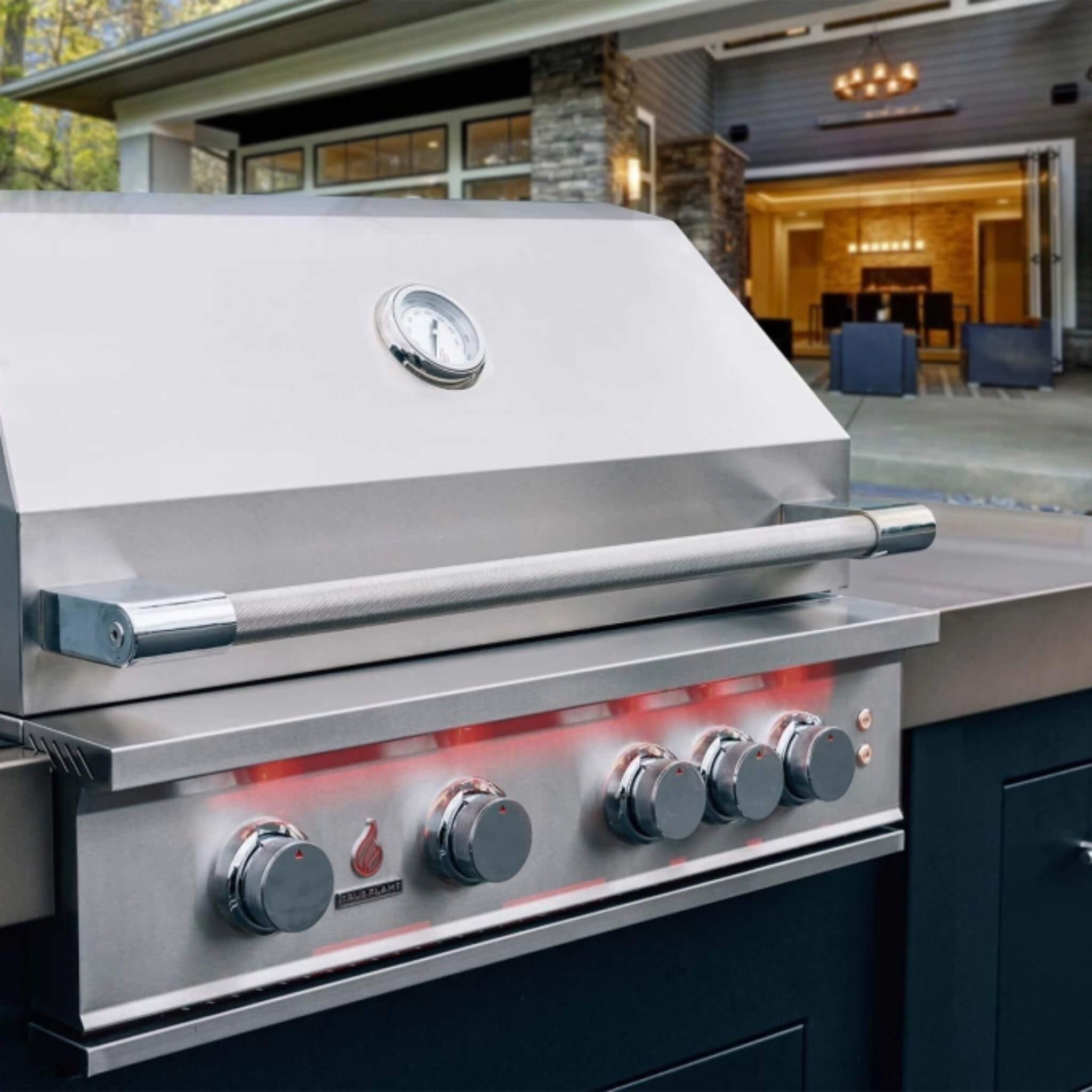 TrueFlame Built-In Stainless Steel Freestanding Gas Grills With Deluxe Cart [TF25/32/40] (SAK76845) - Energize Trek