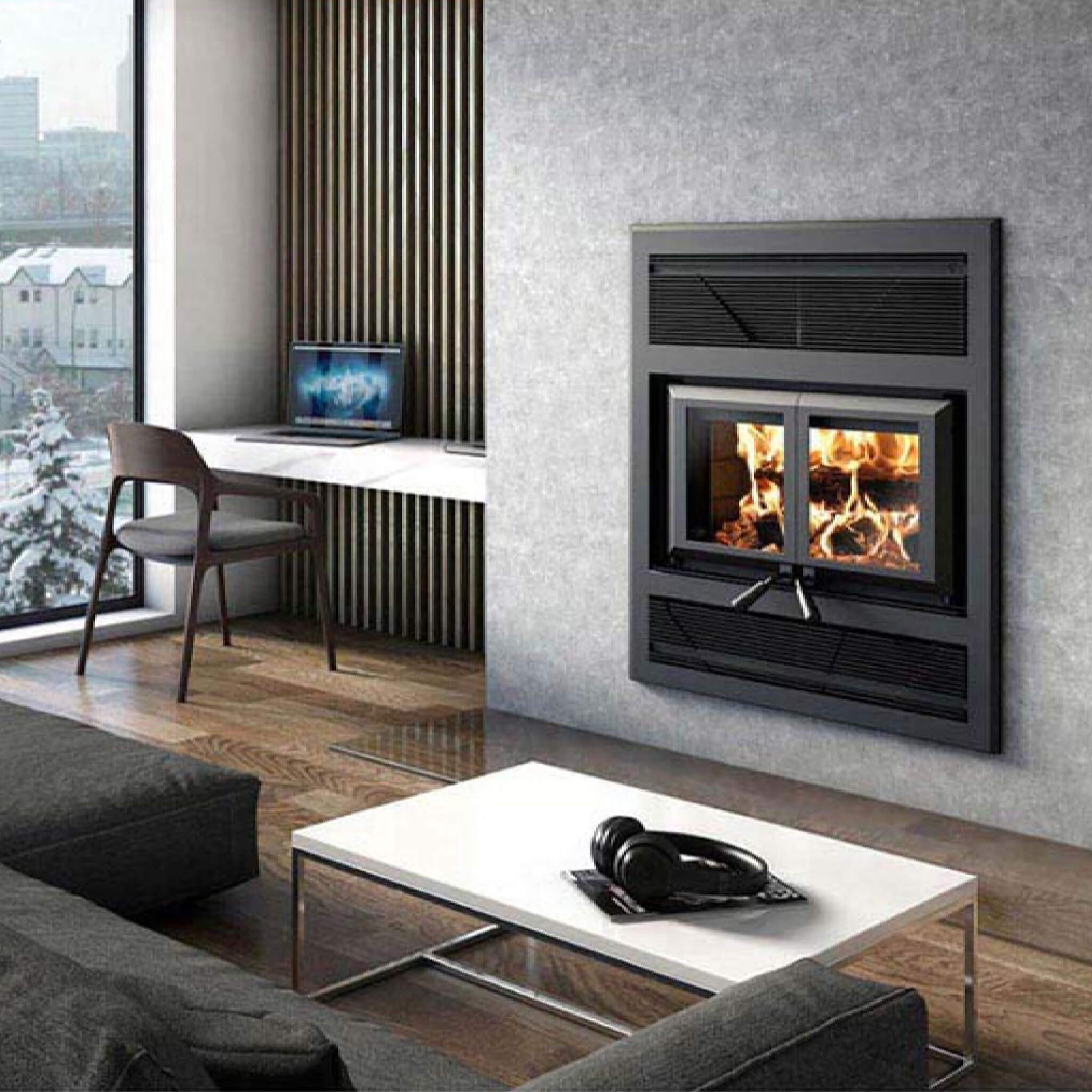 Ventis Large Double-Door Wood Burning Fireplace [HE325] (SAK49284) - Energize Trek