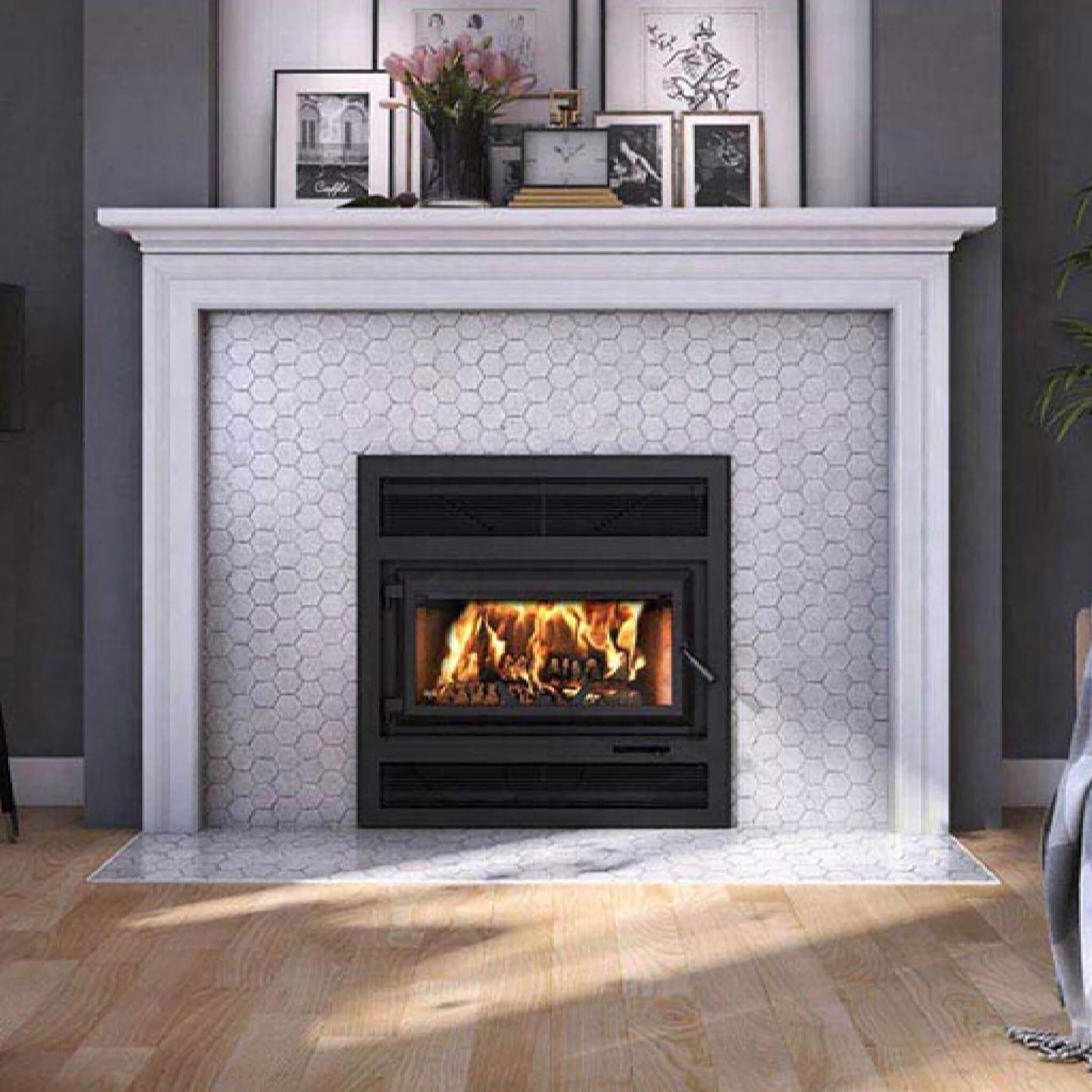 Ventis Large Sized Single Door Wood Burning Fireplace With 2,200 Square Feet Heating Capacity [HE250R] (SAK49120) - Energize Trek