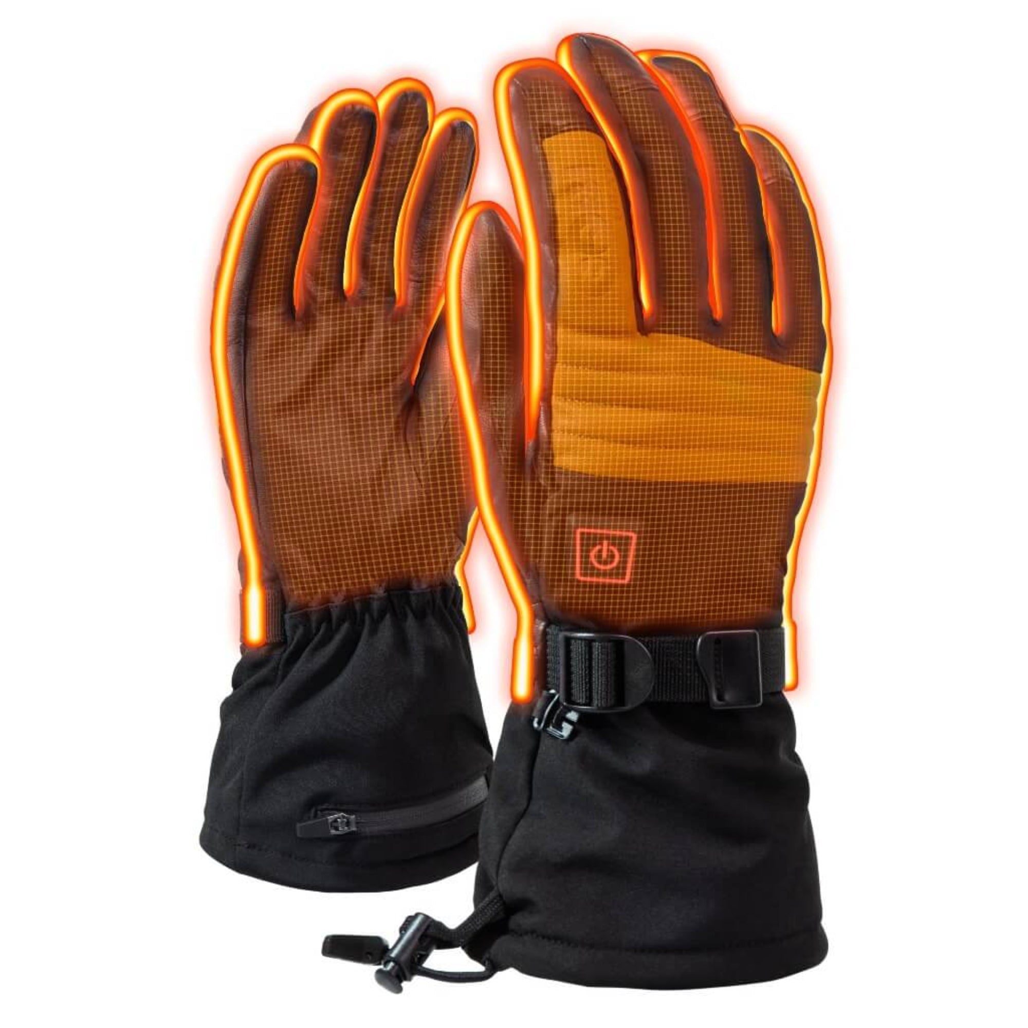 Vertex II Heated Ski Gloves (3500mAh USB-C batt) - Energize Trek