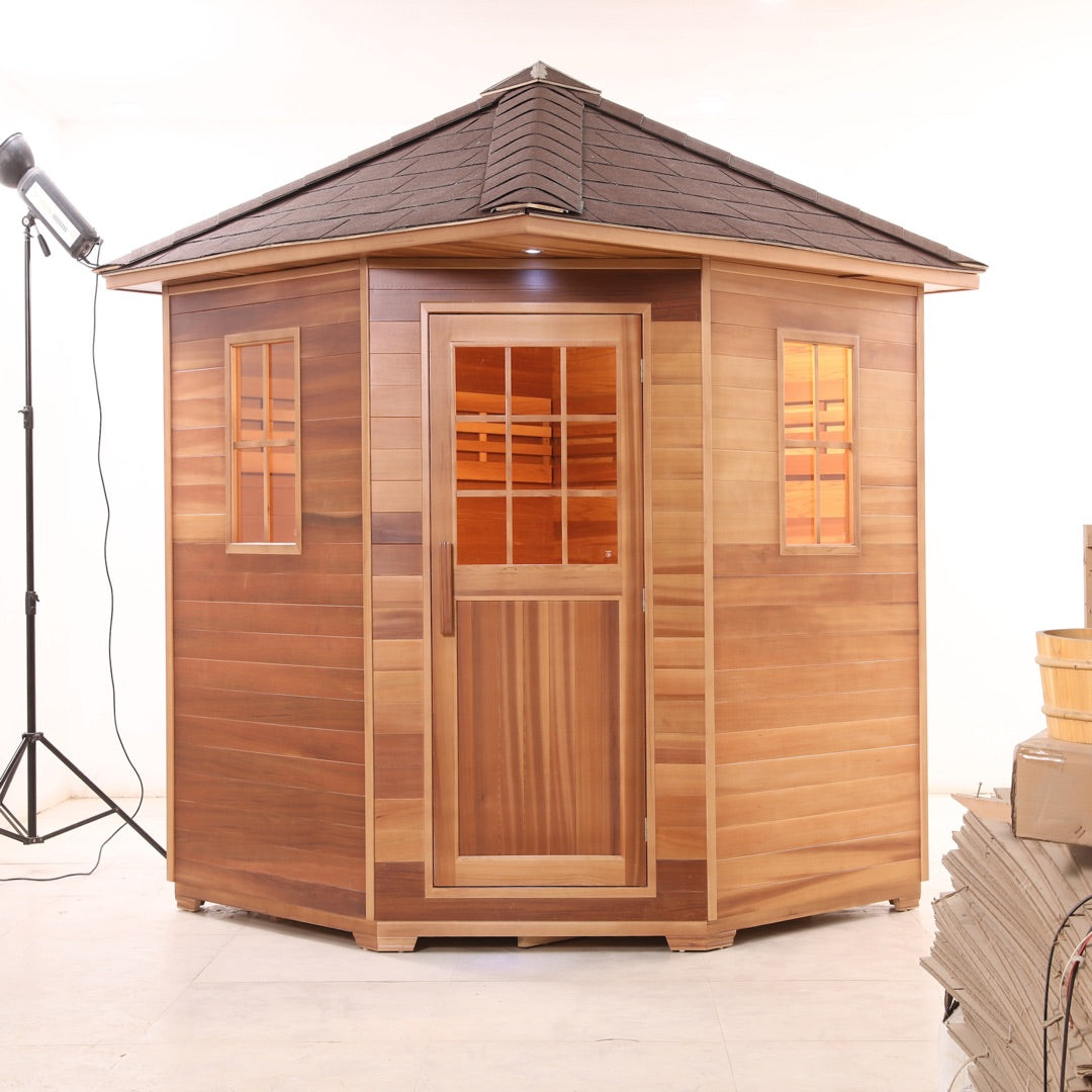 SAUNA EVOLUTION®  Outdoor Wood Steam Sauna（5-6 Person）Cabin 04 - Energize Trek