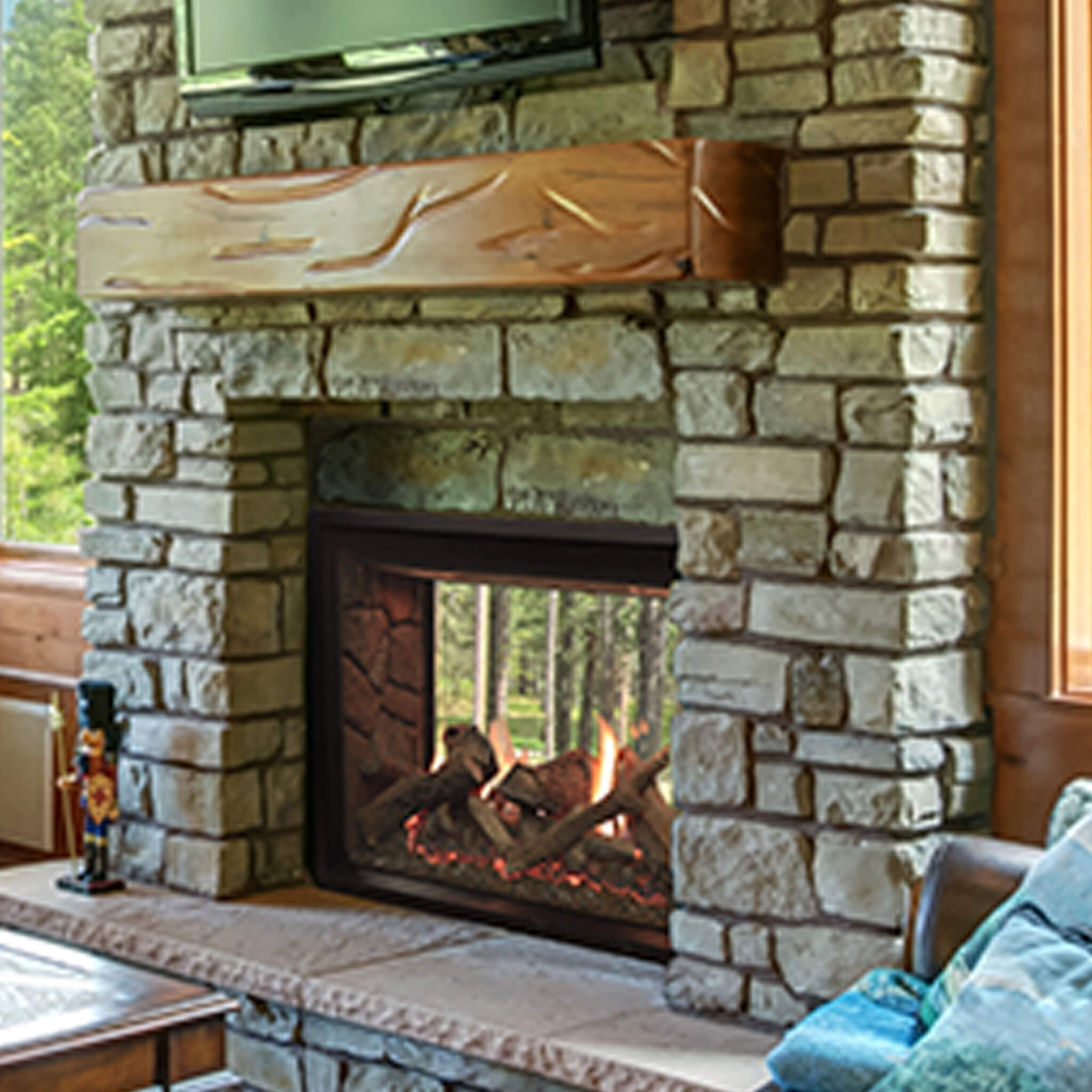 White Mountain Hearth Rushmore 40" TruFlame Clean Face Natural Gas Direct Vent Fireplace [DVCT40CSP95N] (SAK34829) - Energize Trek