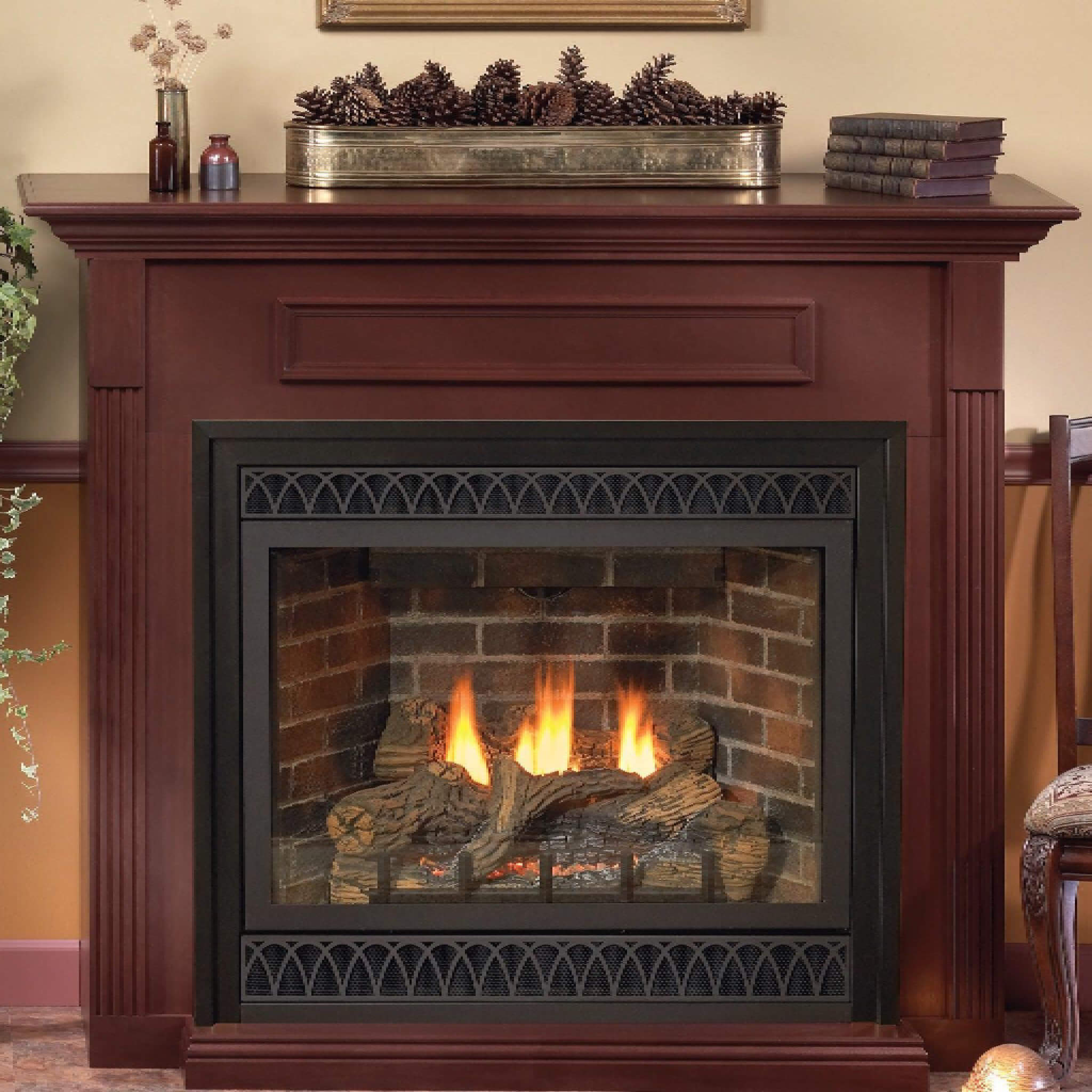 White Mountain Hearth Tahoe Propane Gas Direct Vent Deluxe Fireplace, 36" [DVD36FP] (SAK67105) - Energize Trek